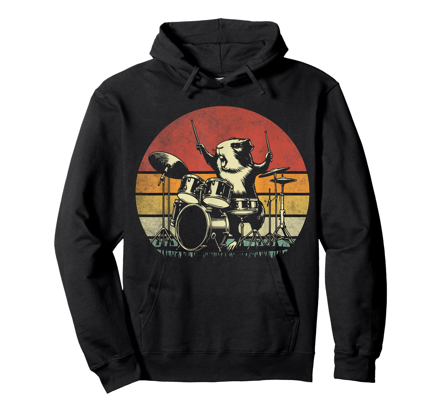 Guinea Pig Drummer Rock Drummer Guinea Pig Playing Drums T-Shirt