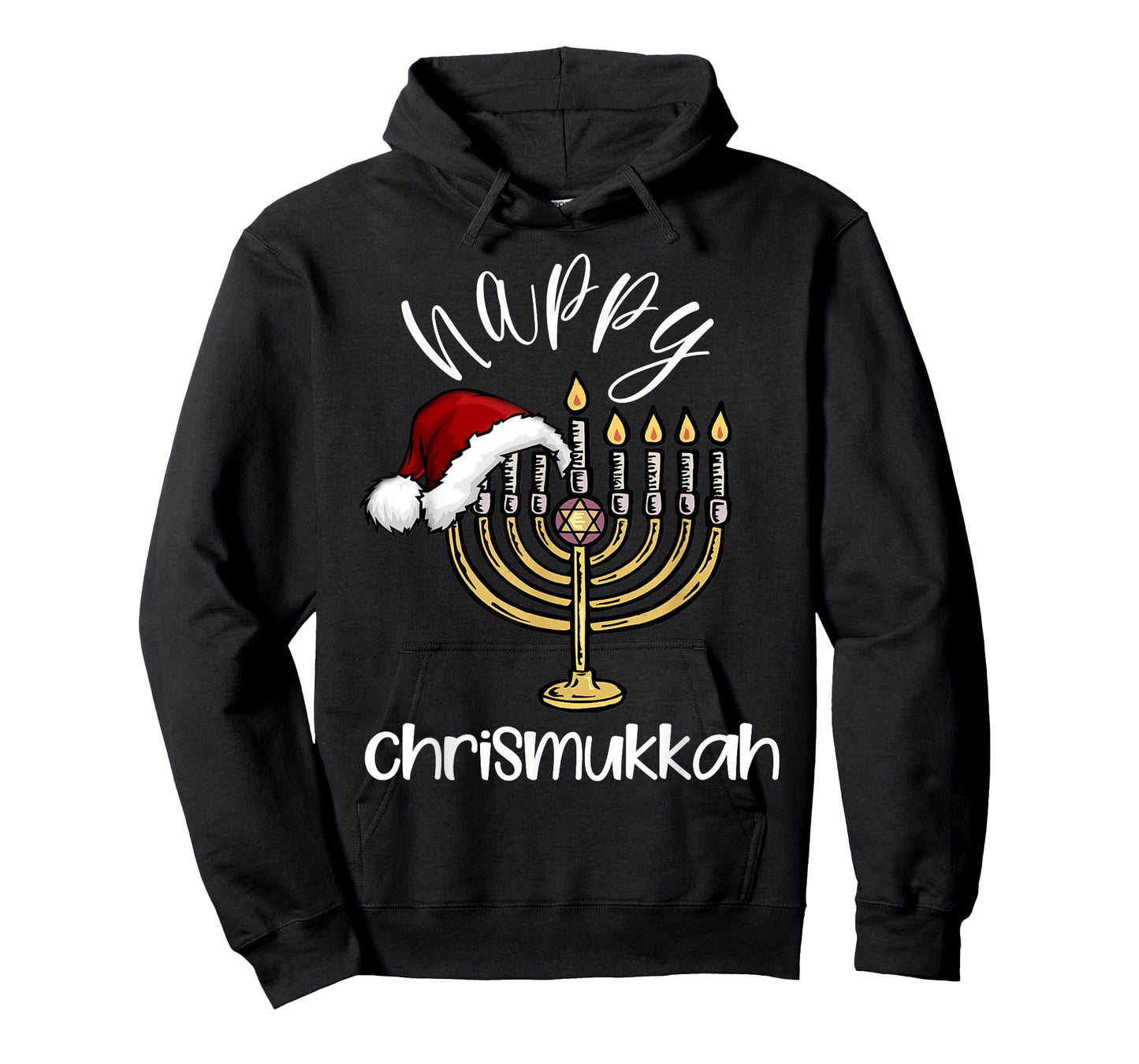 merry chrismukkah happy hanukkah christmas santa hat Xmas T-Shirt