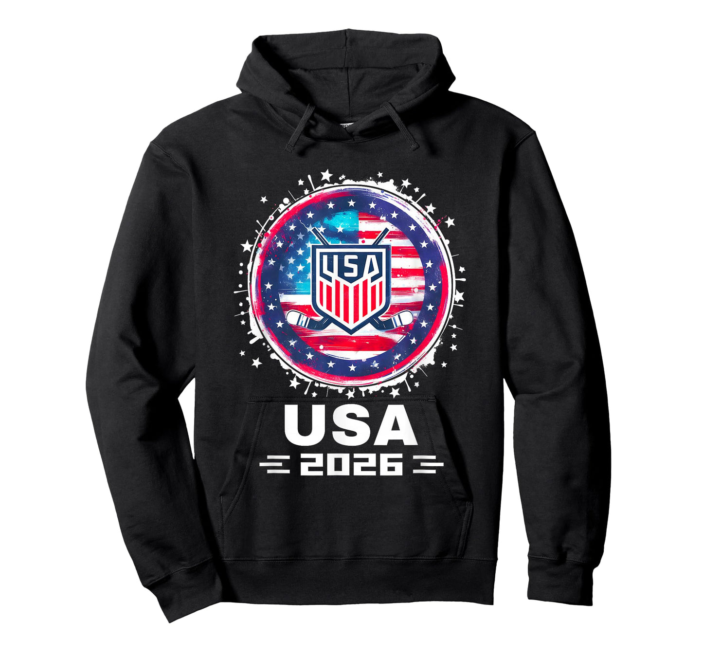 USA Team 2026 Hockey American Flag Women Men Kids Hockey T-Shirt