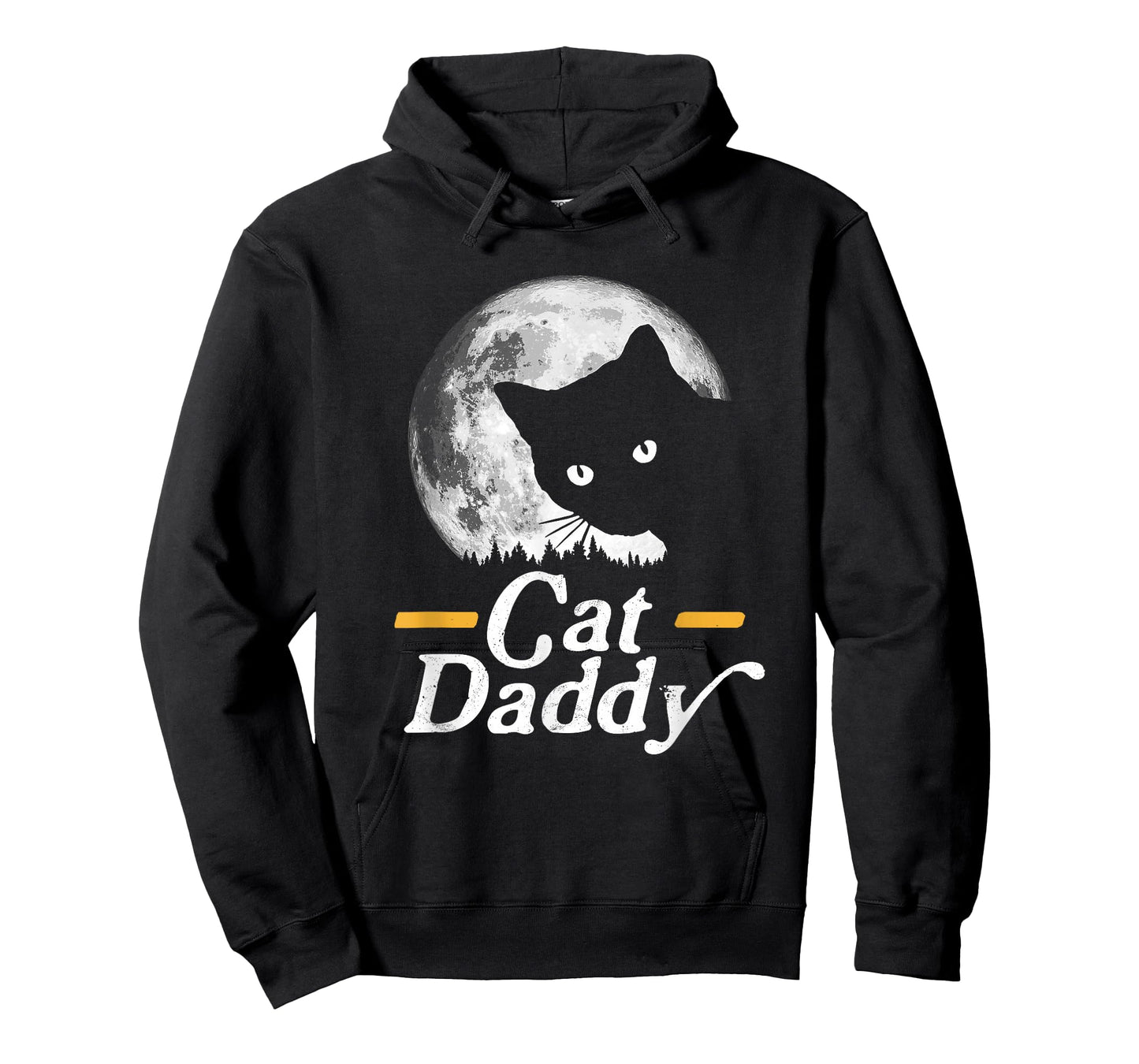Cat Daddy Vintage Eighties Style Cat Retro Full Moon T-Shirt