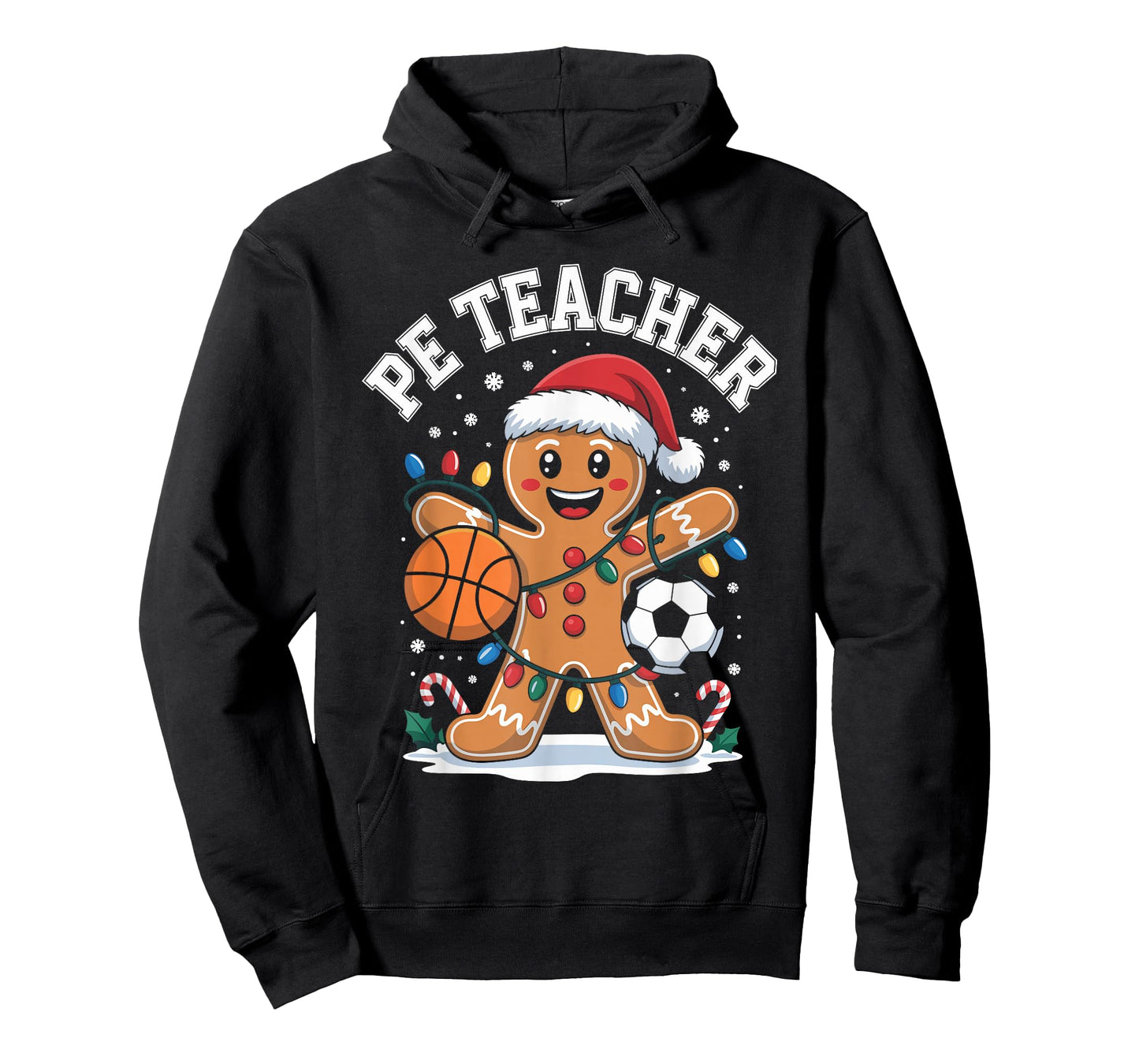 PE Teacher Gingerbread Christmas Physical Education Xmas T-Shirt