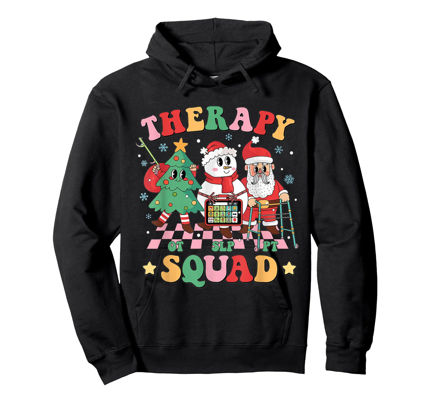 Christmas Therapy Squad SLP OT PT Therapy Team Santa Snow T-Shirt