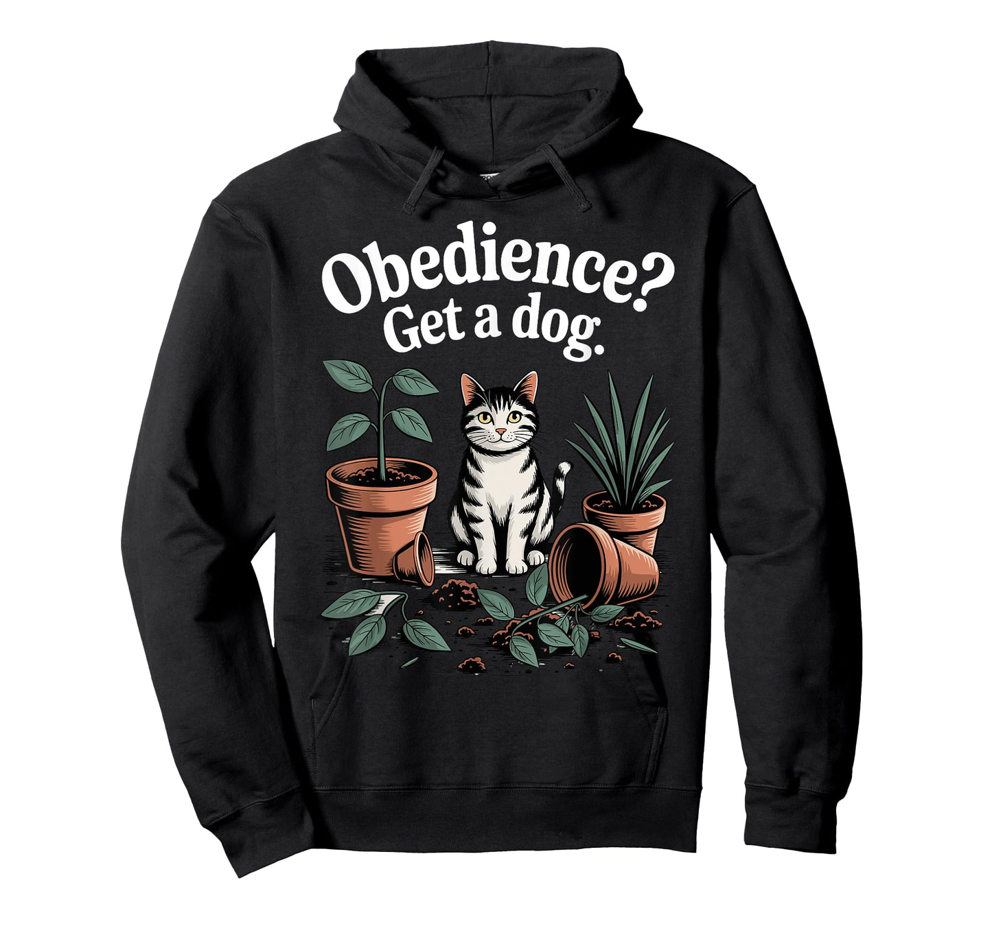 Funny Cat Obedience Get A Dog Cats T-Shirt
