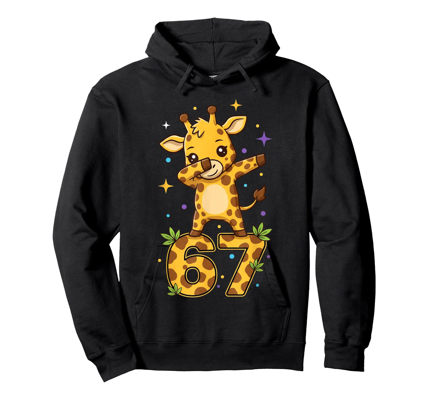 Dabbing Giraffe 67 Funny Six Seven Gen Z Slang Meme Cute T-Shirt