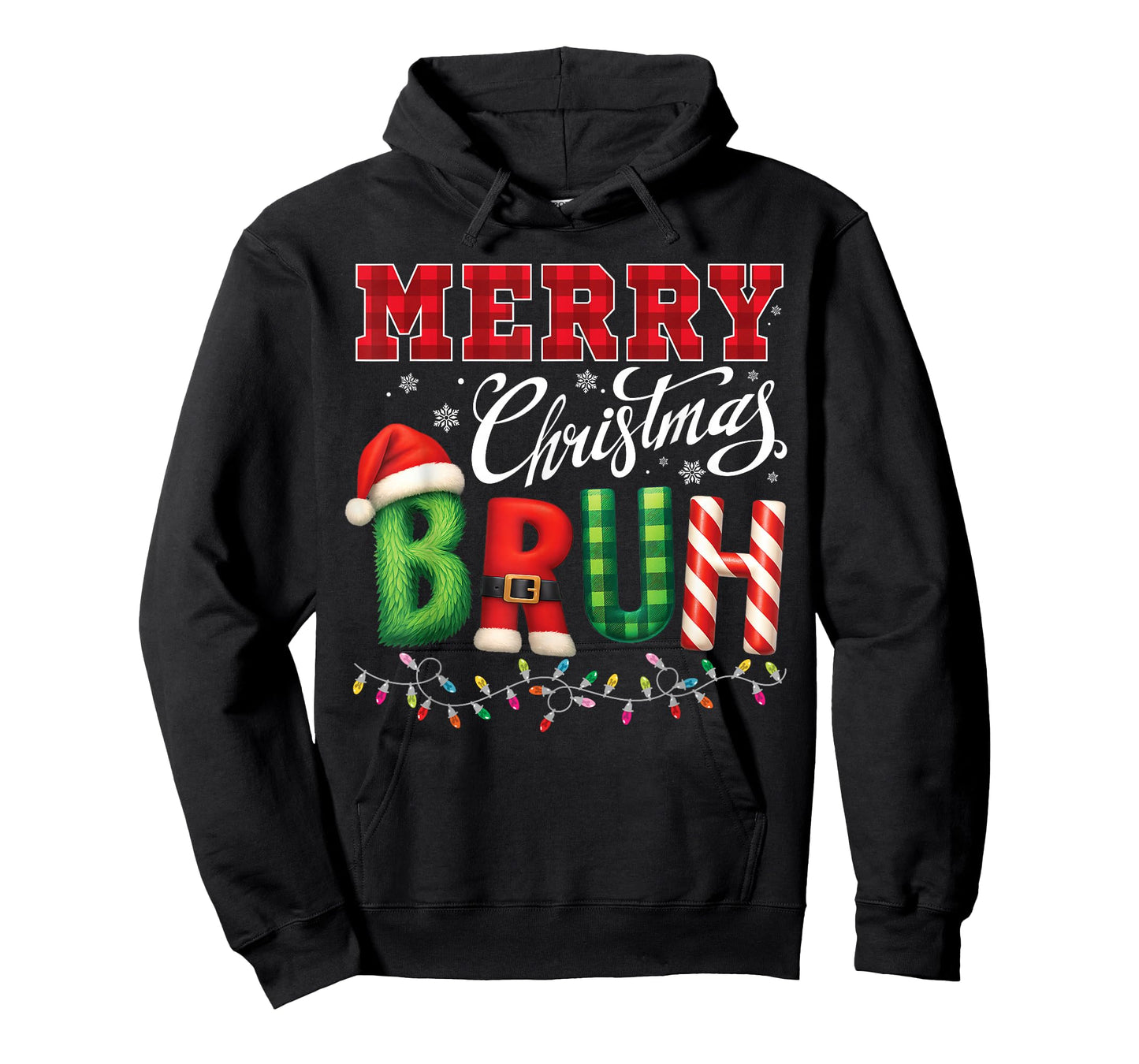 Merry Christmas Bruh Women Men Kids Bruh Funny Family T-Shirt