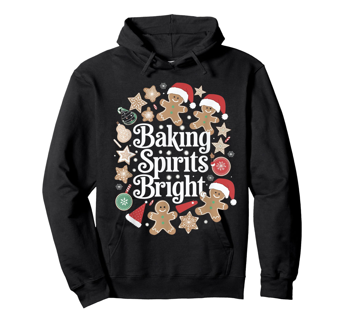Baking Spirits Bright Gingerbread Christmas Cookies T-Shirt