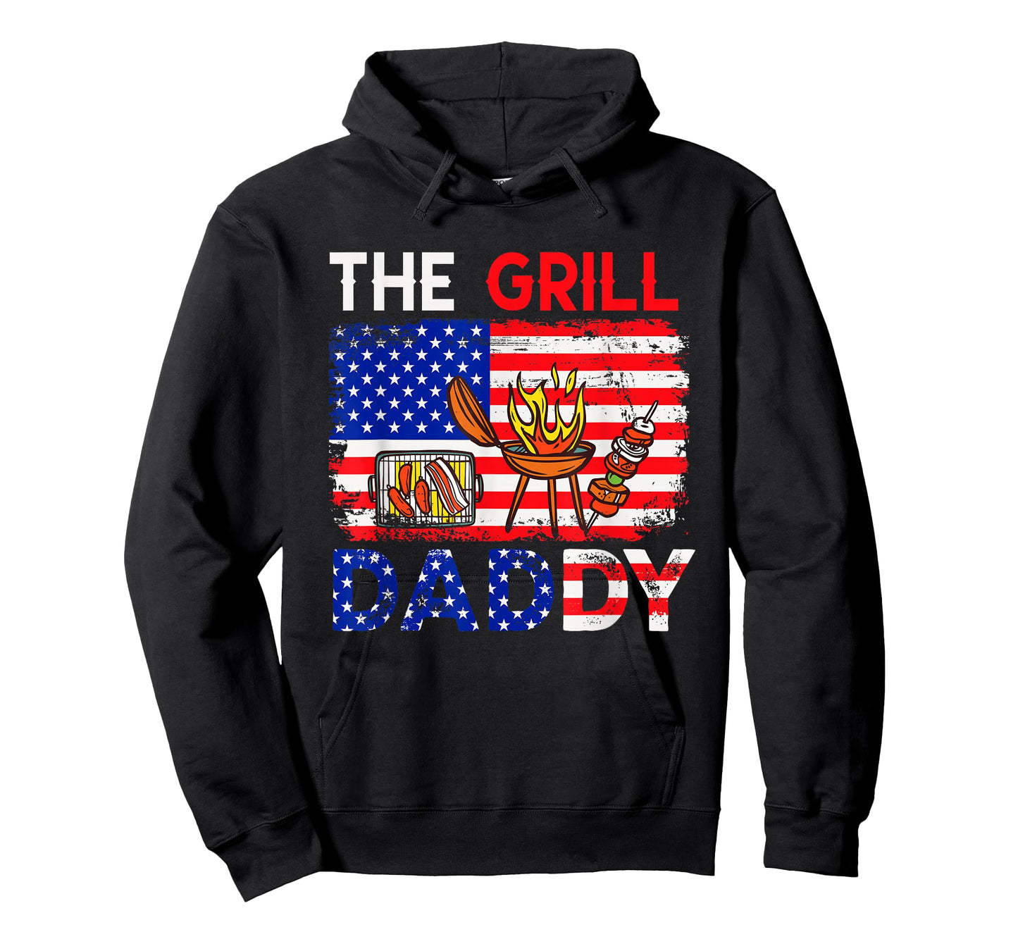 Vintage American Flag The Grill Dad Costume BBQ Grilling T-Shirt
