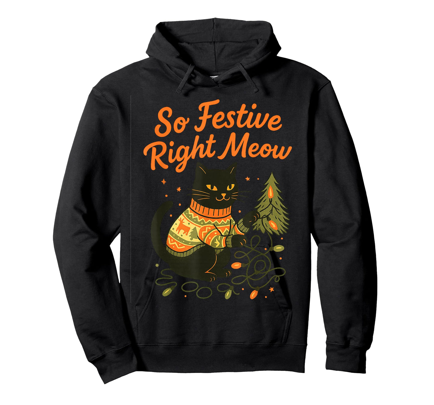 So Festive Right Meow Funny Cat Christmas Santa Holiday T-Shirt