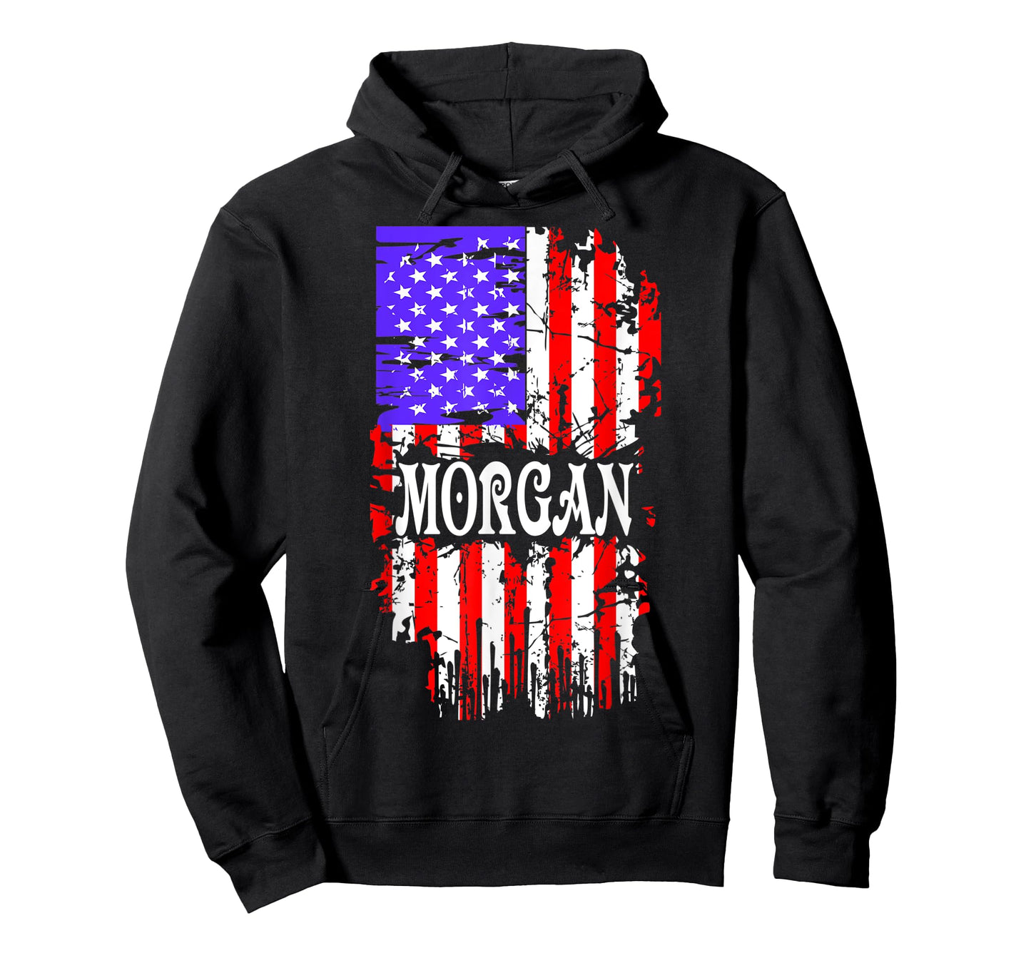 Morgan USA Flag Last Name Surname Proud Gift Tshirt