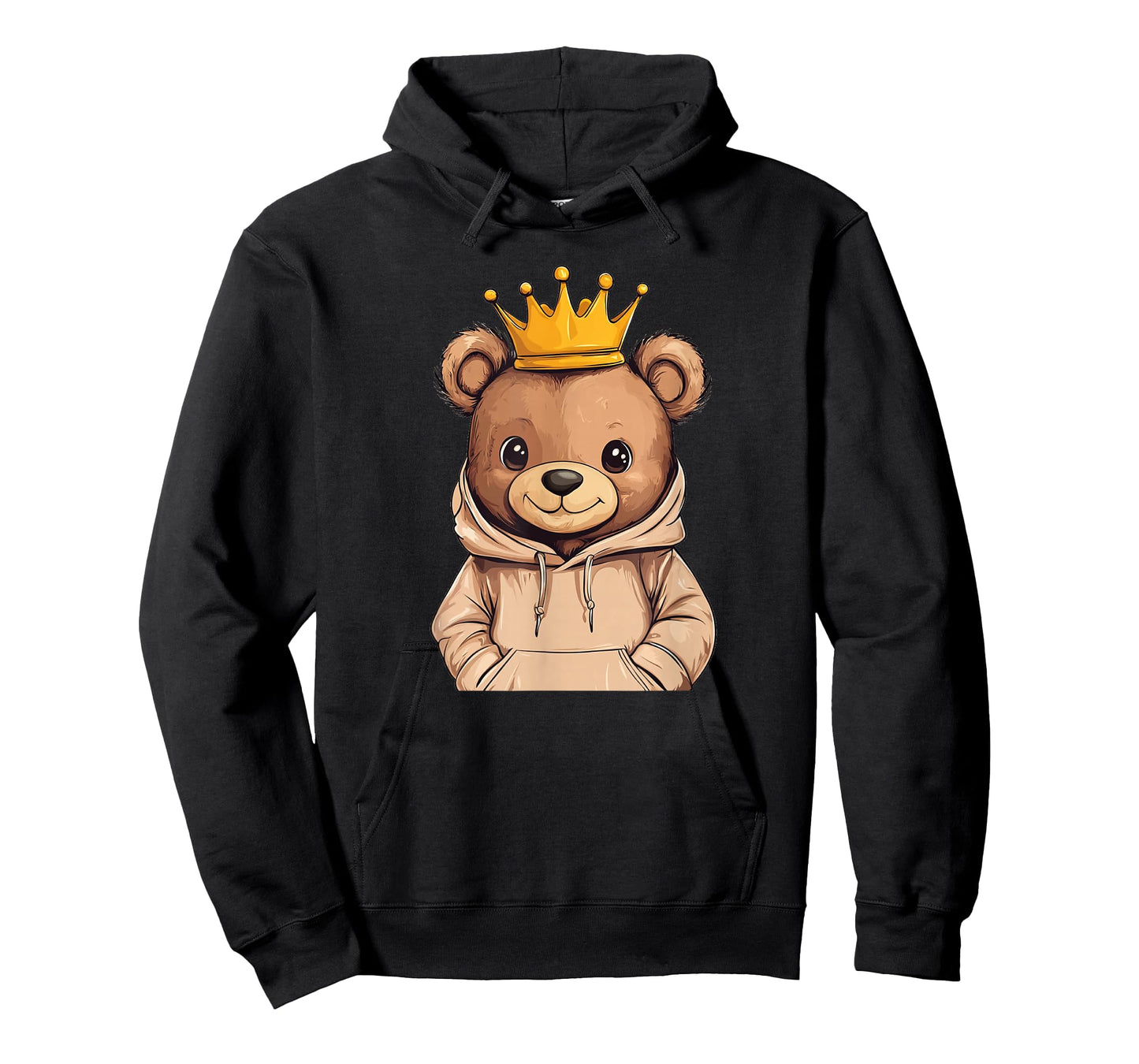 The Cool Teddy Bear King with a Royal Crown and Sweater T-Shirt