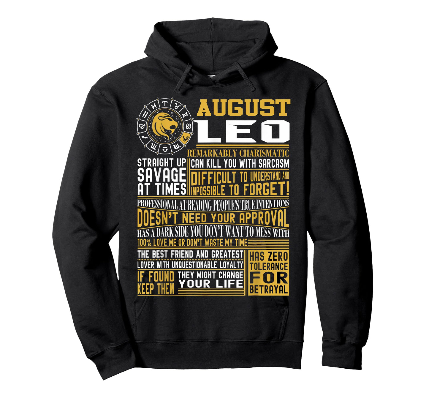 Best Born in August Leo Zodiac Sign t Shirts for Men, Women T-Shirt