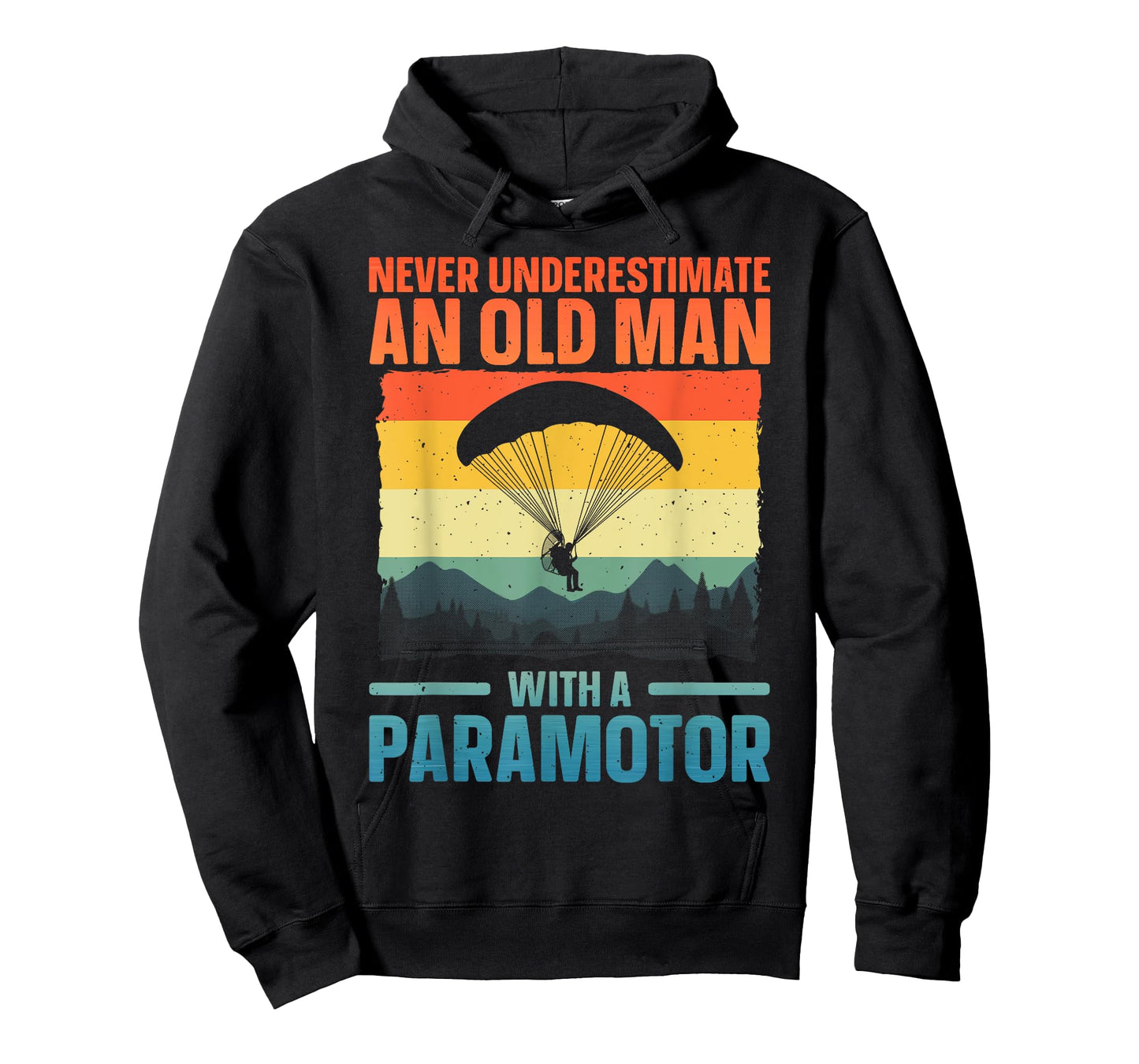 Cool Paramotor Art For Men Grandpa Paragliding Paramotoring T-Shirt