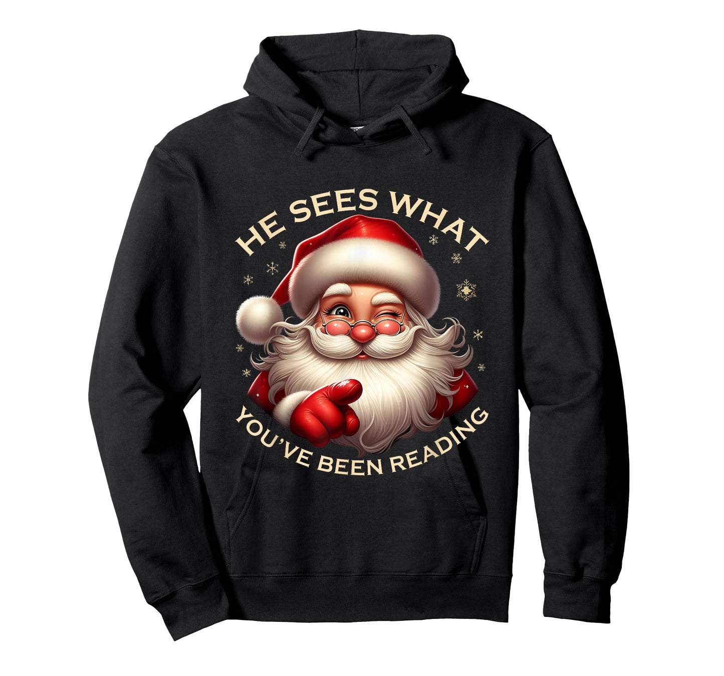 Christmas Book He Sees What You’ve Been Reading Booklish T-Shirt