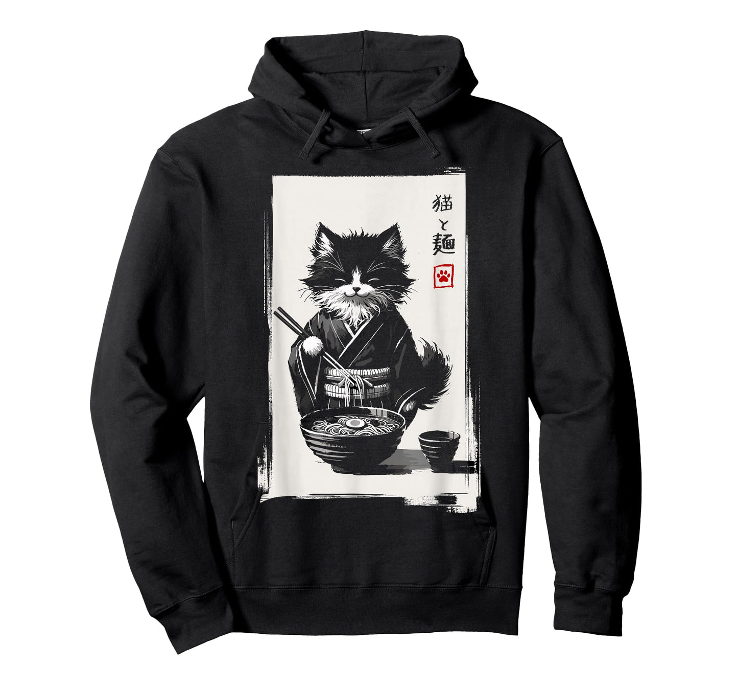 Nerrrdy Unisex Kids Anime Cat Ramen T-Shirt, Black, Small, Short Sleeve, T-Shirt, Modern, Retro, Unique Design, Lightweight, Durable