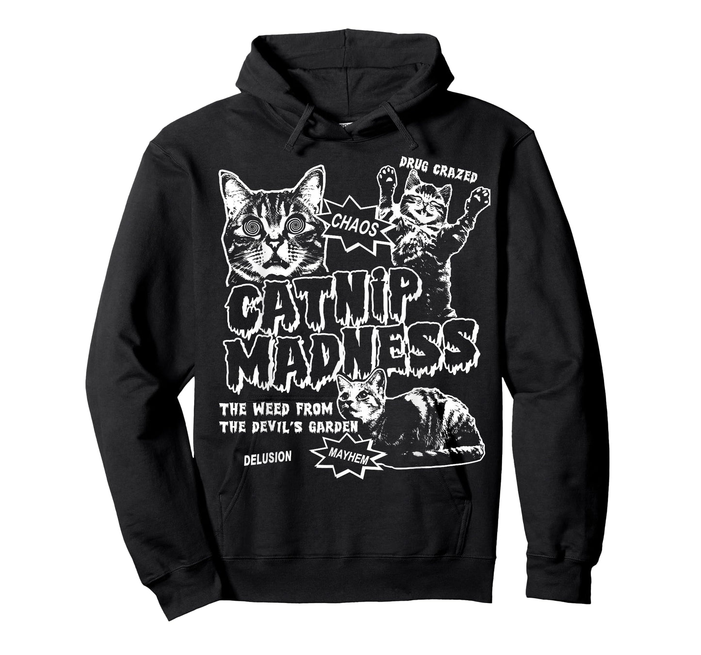 Catnip Madness Cats - Retro Funny B-Movie Poster Cat Owners T-Shirt
