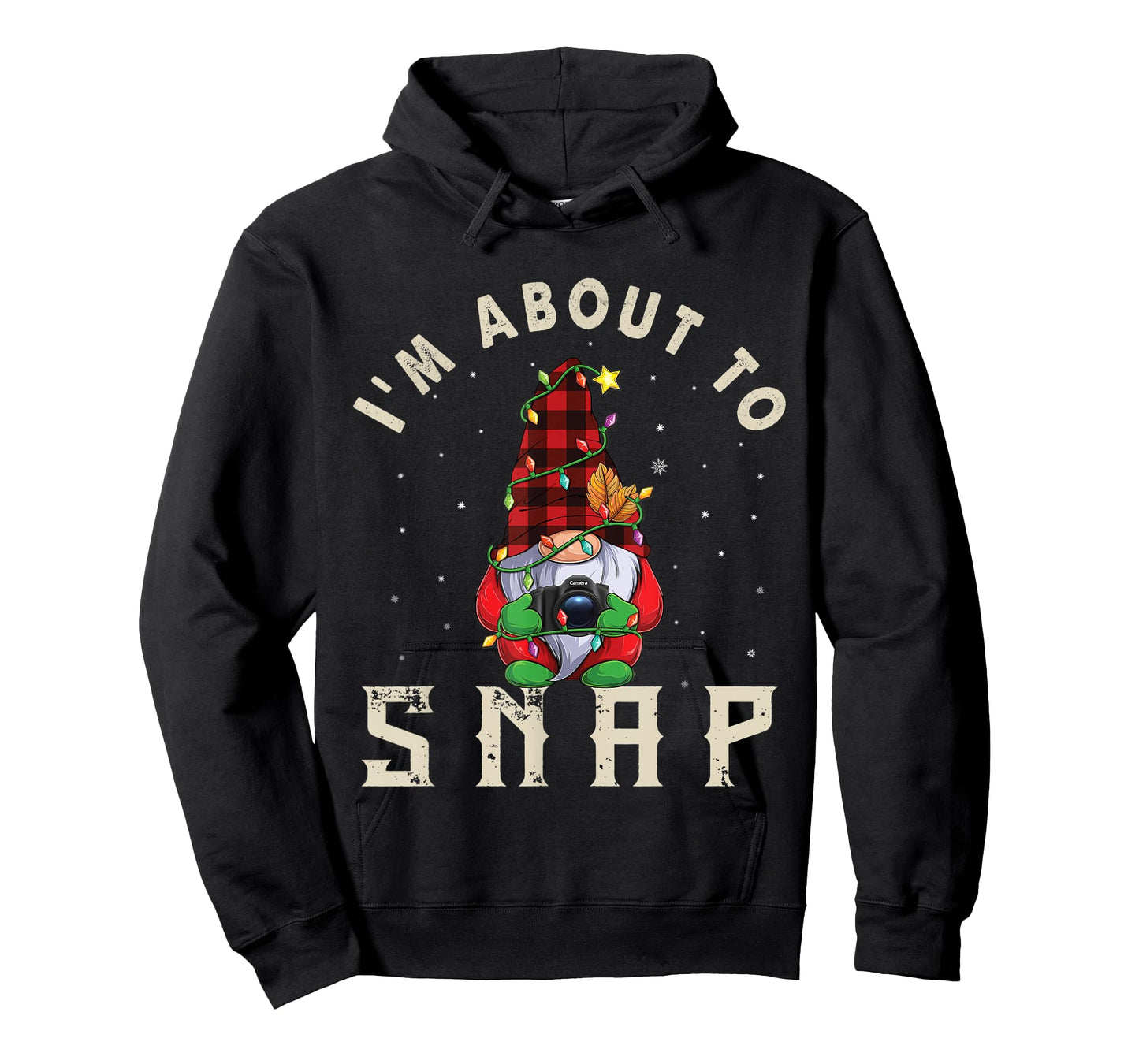 Gnome Photographer Christmas Lights Photography Funny Pajama T-Shirt