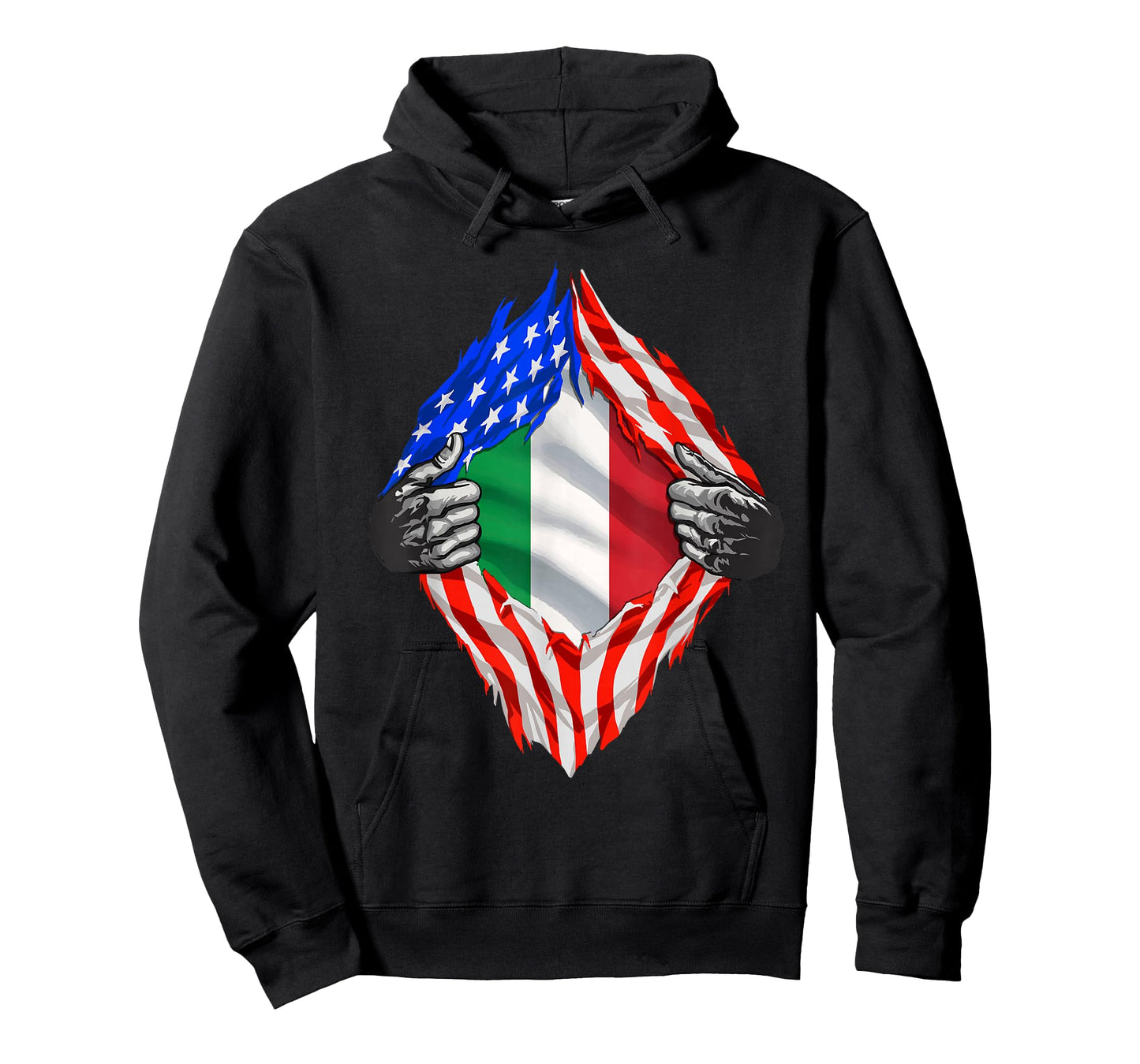 Italian American Flag T Shirt America Italy Roots Italian T-Shirt