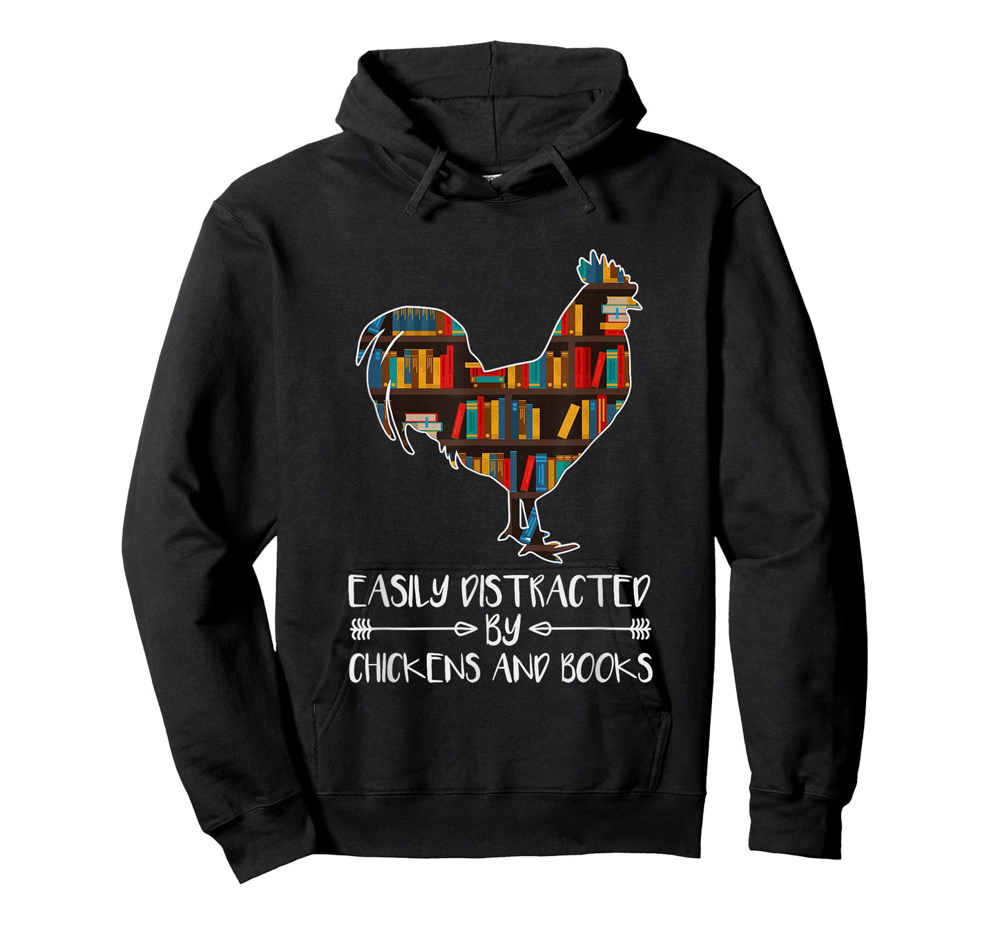 Chicken Book Lover - Easily Distracted By Chickens And Books T-Shirt