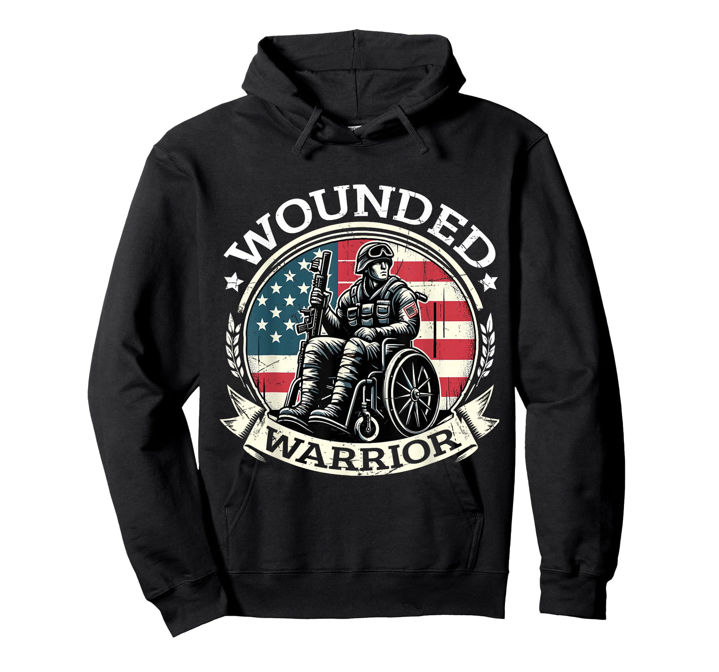 Wounded Warrior American Hero Veteran Military Support T-Shirt