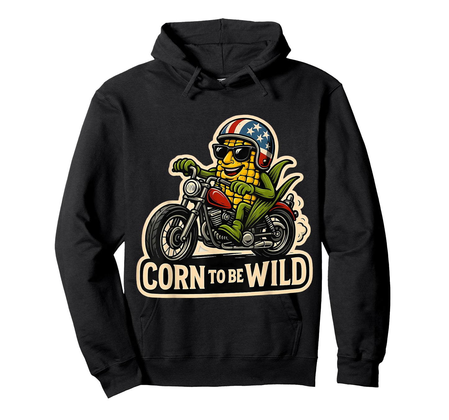Corn to Be Wild Funny Corncob Pun Maize Farmer Biker Farming T-Shirt