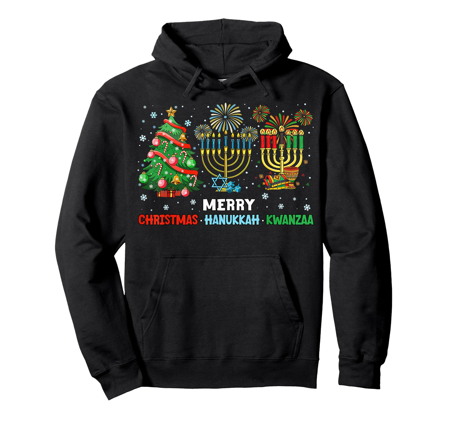 Christmas Hanukkah Kwanzaa Happy Holidays Matching Pajama T-Shirt
