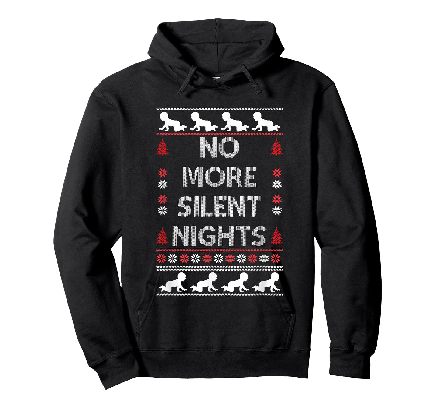 No More Silent Nights Baby Announcement Christmas Pregnancy T-Shirt