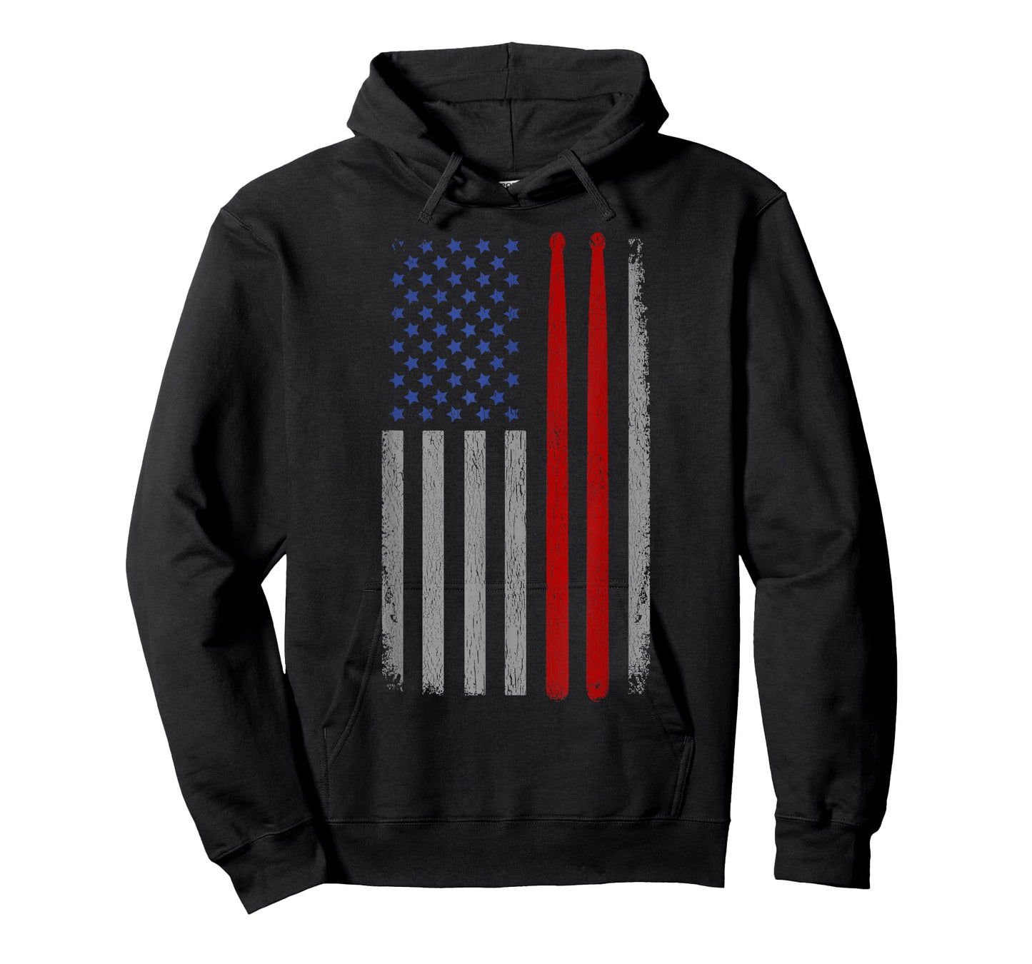 Vintage Drum Sticks American Flag Funny Drummer Gift For Him T-Shirt for Women Girls Kids Men