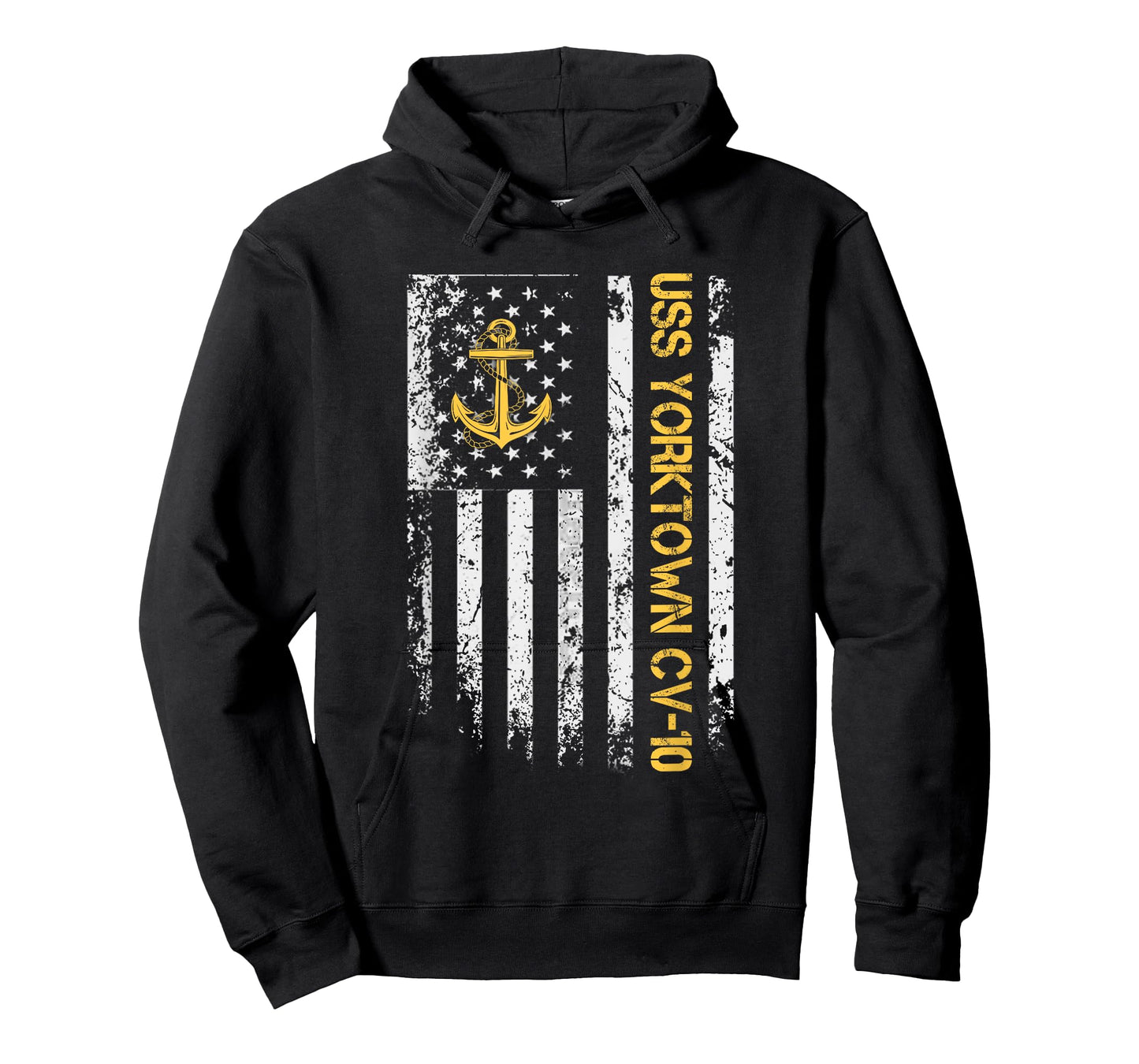 USS Yorktown CV-10 Aircraft Carrier USA Flag Veterans Day Women Men T-Shirt