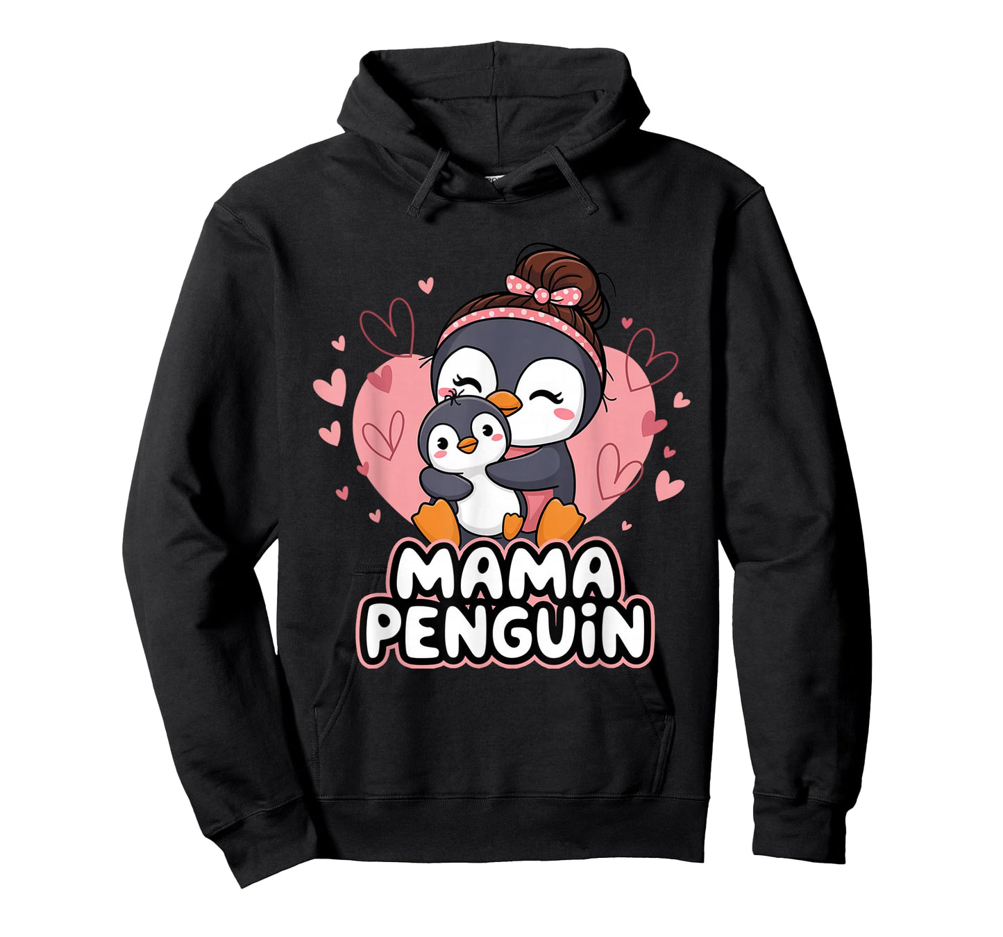 Cute Mama Penguin Holding Baby Animal Mother's Day T-Shirt