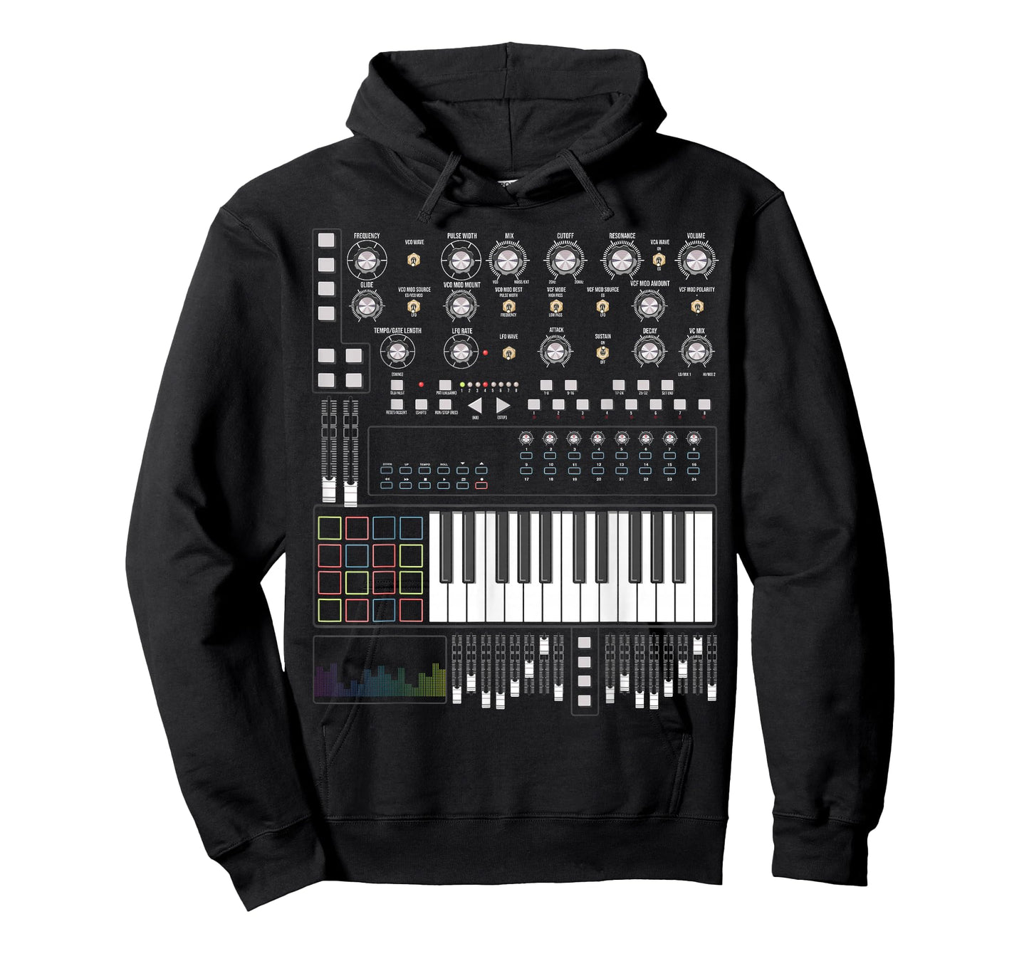 Electronic Music Synthesizer Techno Music DJ Producer T-Shirt