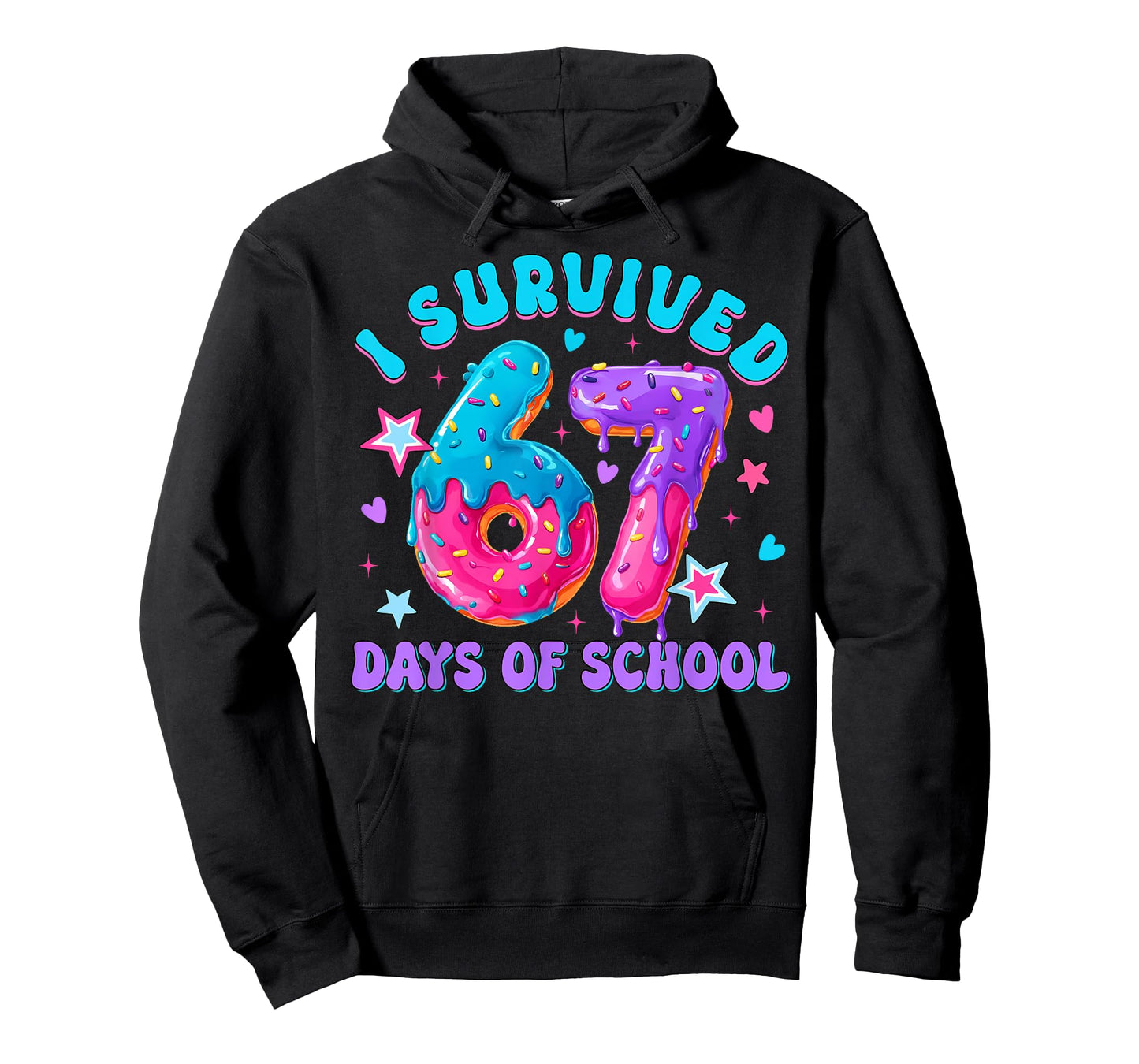 I Survived 67 Days of School Donut Drip Boy Girl Teacher T-Shirt
