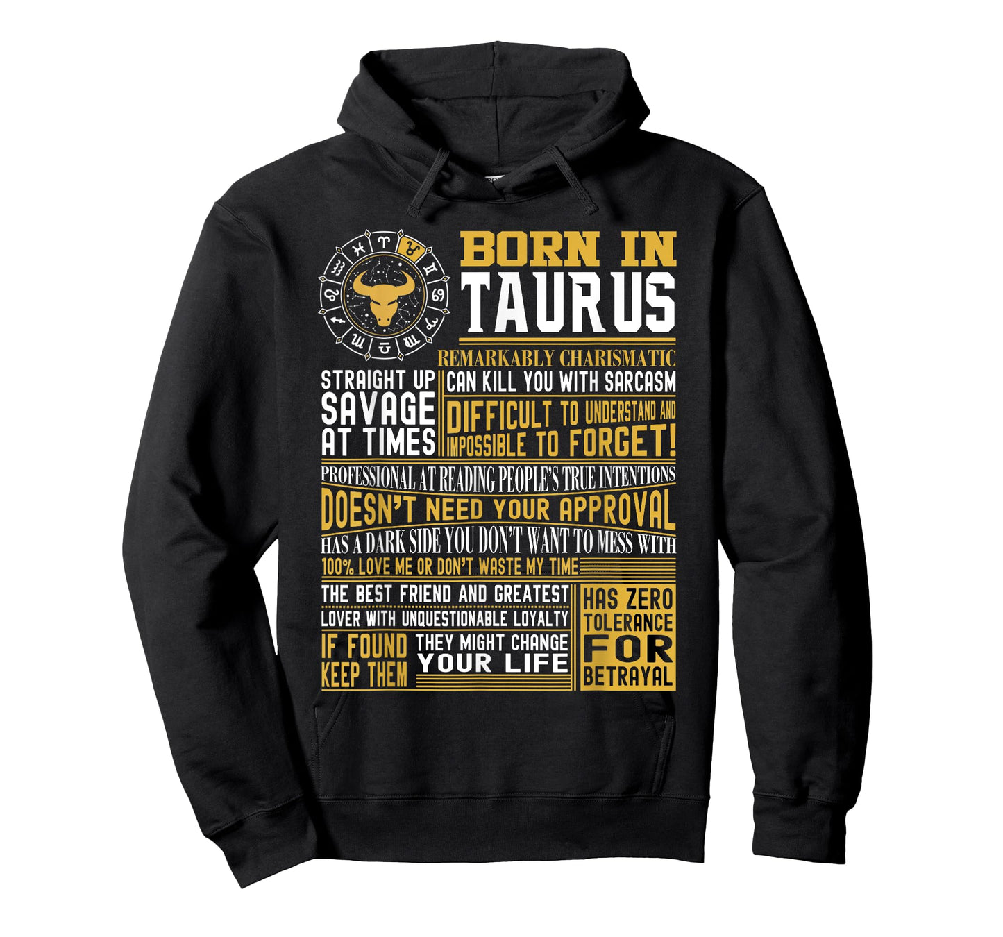 Born in Taurus Facts T-Shirt for mens and womens T-Shirt