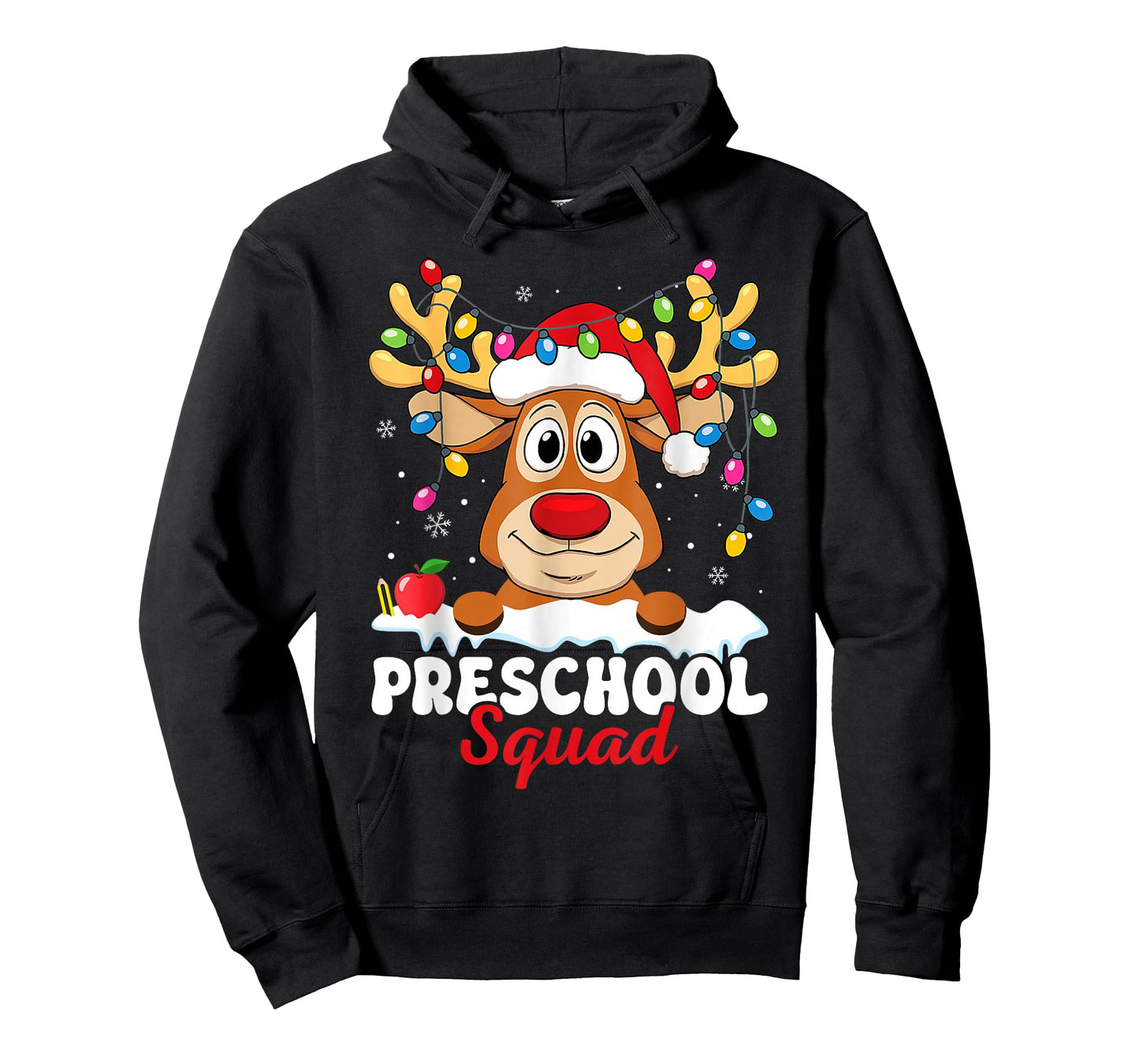 Preschool Teacher Christmas Preschool Squad Reindeer Xmas T-Shirt