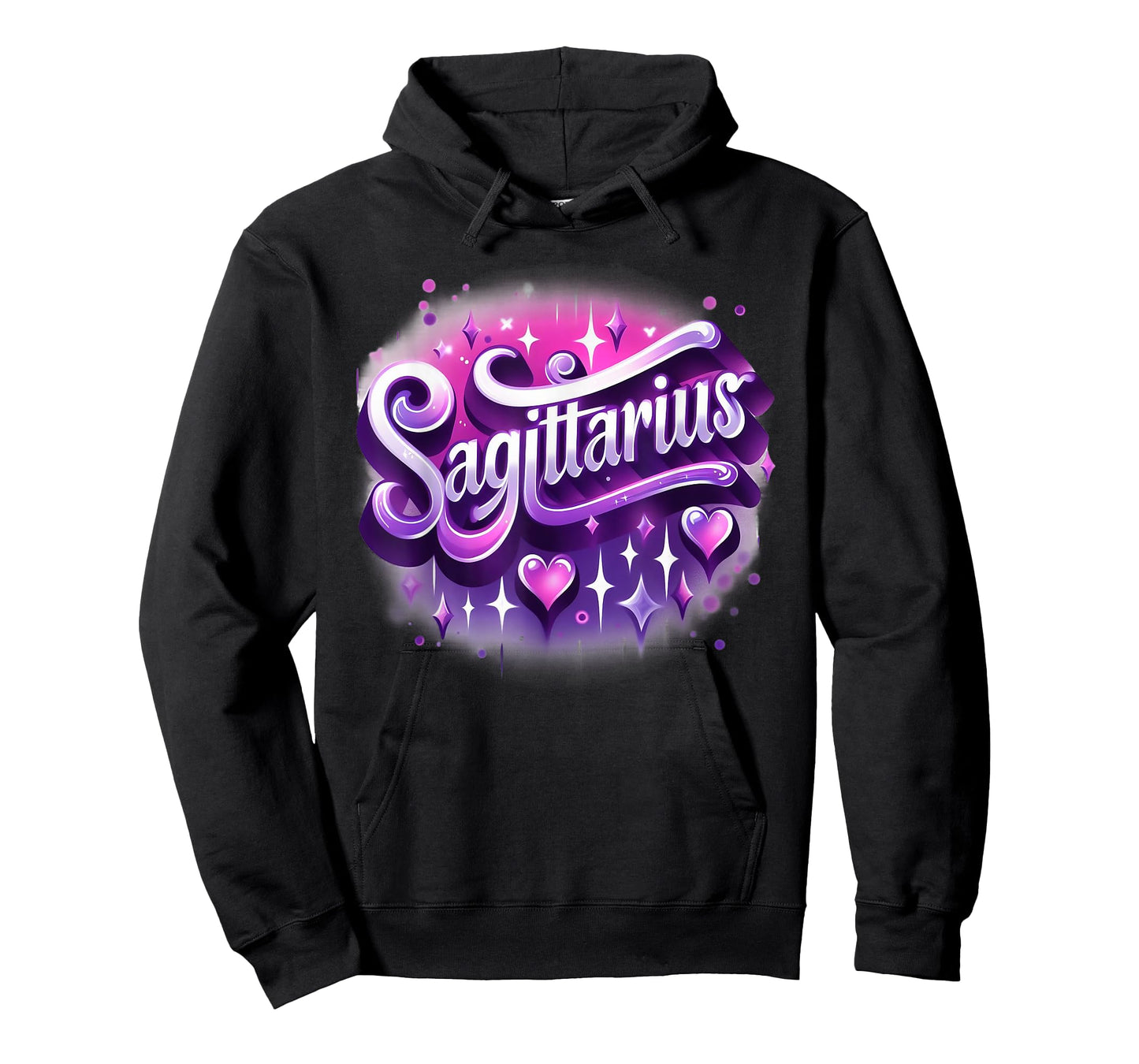 Pink and Purple Sagittarius Zodiac Star Sign T-Shirt