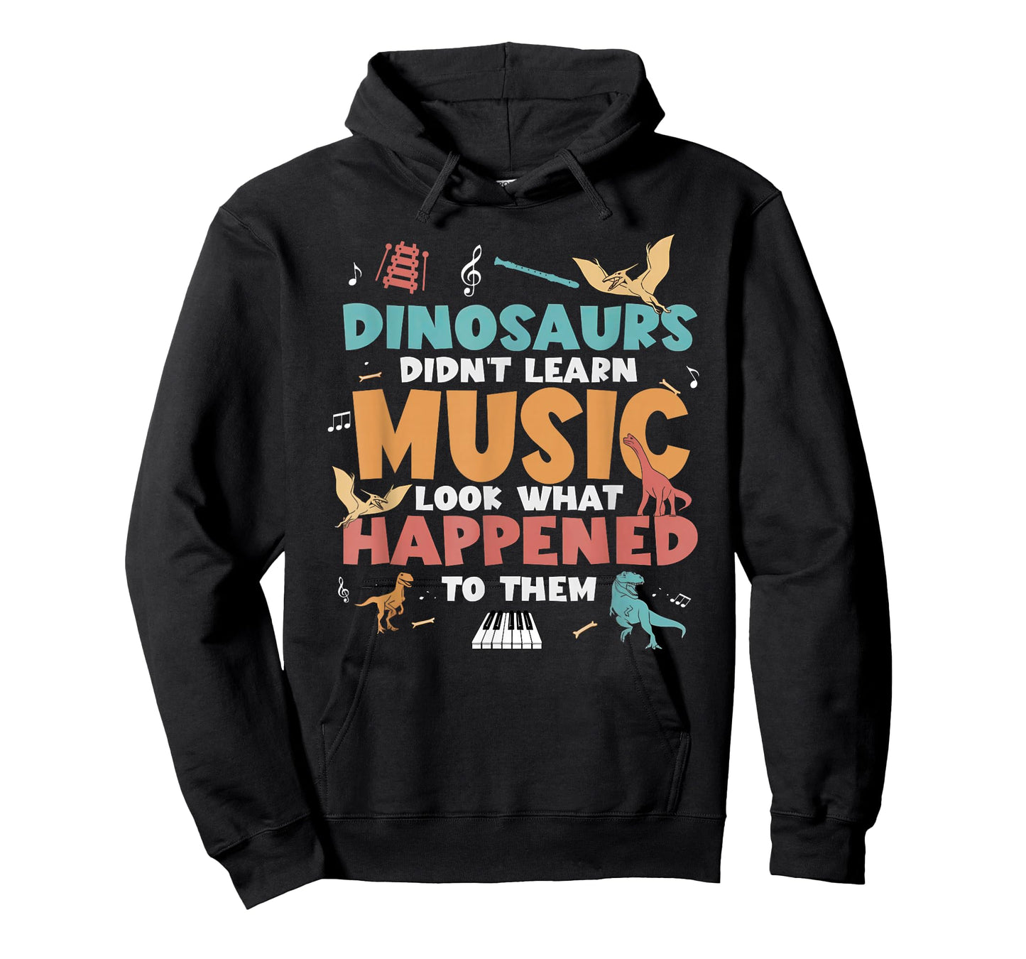 Dinosaurs Didn't Learn Music Teacher Student Humor Saying T-Shirt
