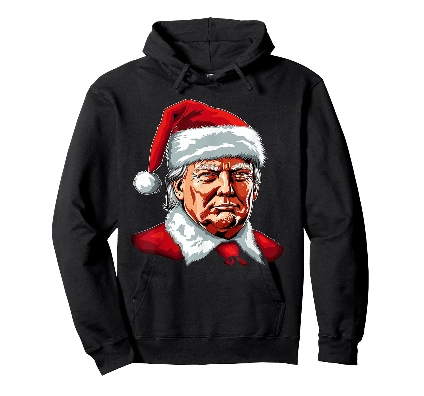 Santa Claus Trump Christmas Art Portrait Graphic Men Women T-Shirt