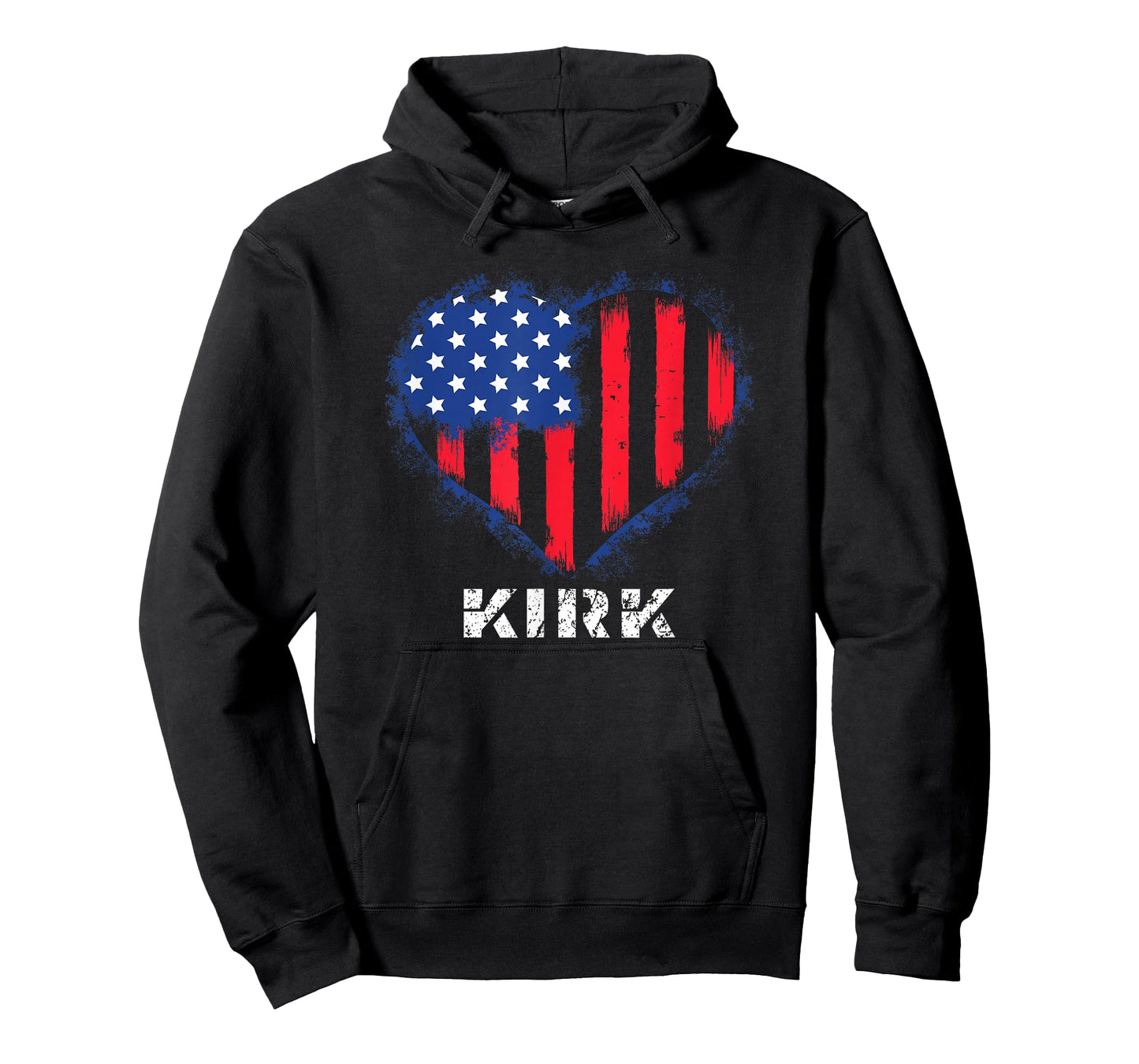 Kirk USA Flag Heart T-Shirt Personalized T-Shirt