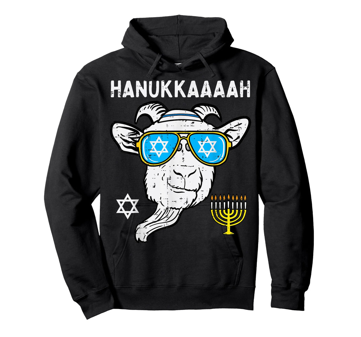 Hanukkah Goat Chanukah Jewish Farm Farmer Men Women Kids T-Shirt