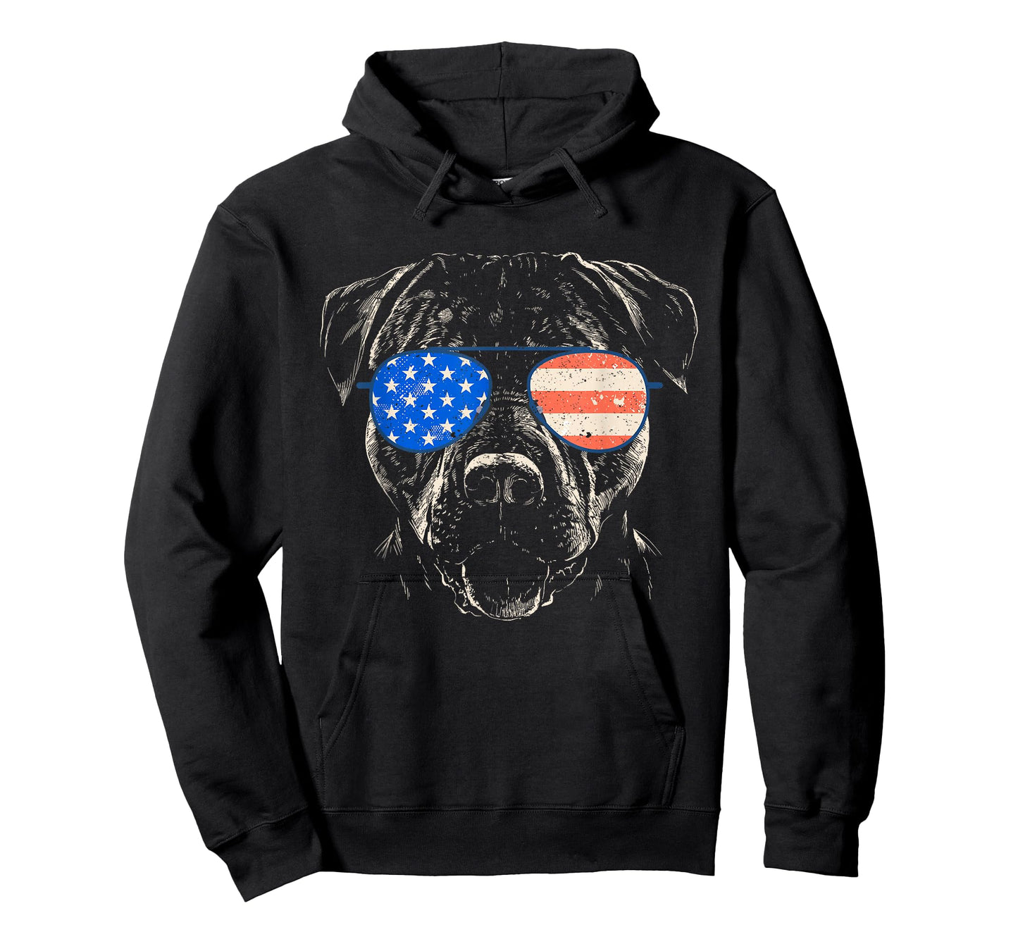 Pitbull American Flag 4th Of July Pitbull Dad Mom Dog Lover T-Shirt