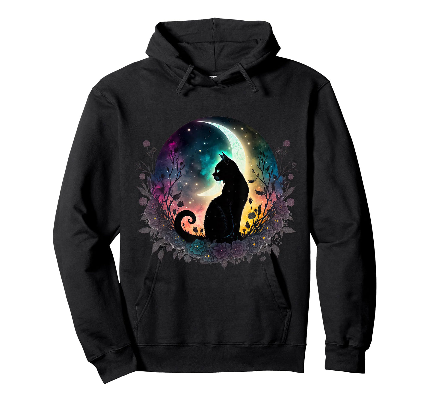 Galaxy Cat Moon Tee – Mystical Space Cat T-Shirt