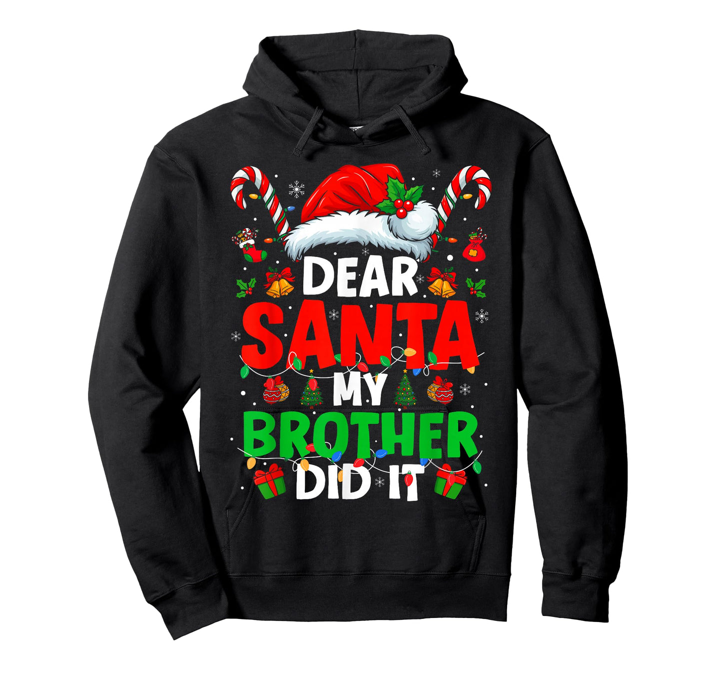 Dear Santa My Brother Did It Funny Christmas Boys Girls Kids T-Shirt