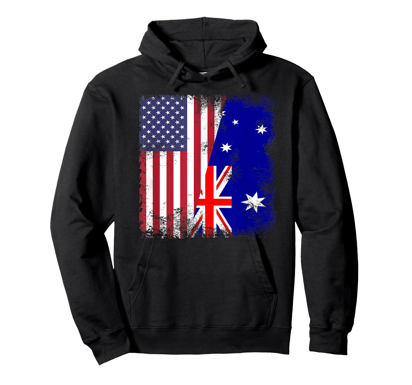 Half Australian Flag T-Shirt | Vintage Australia USA Gift T-Shirt
