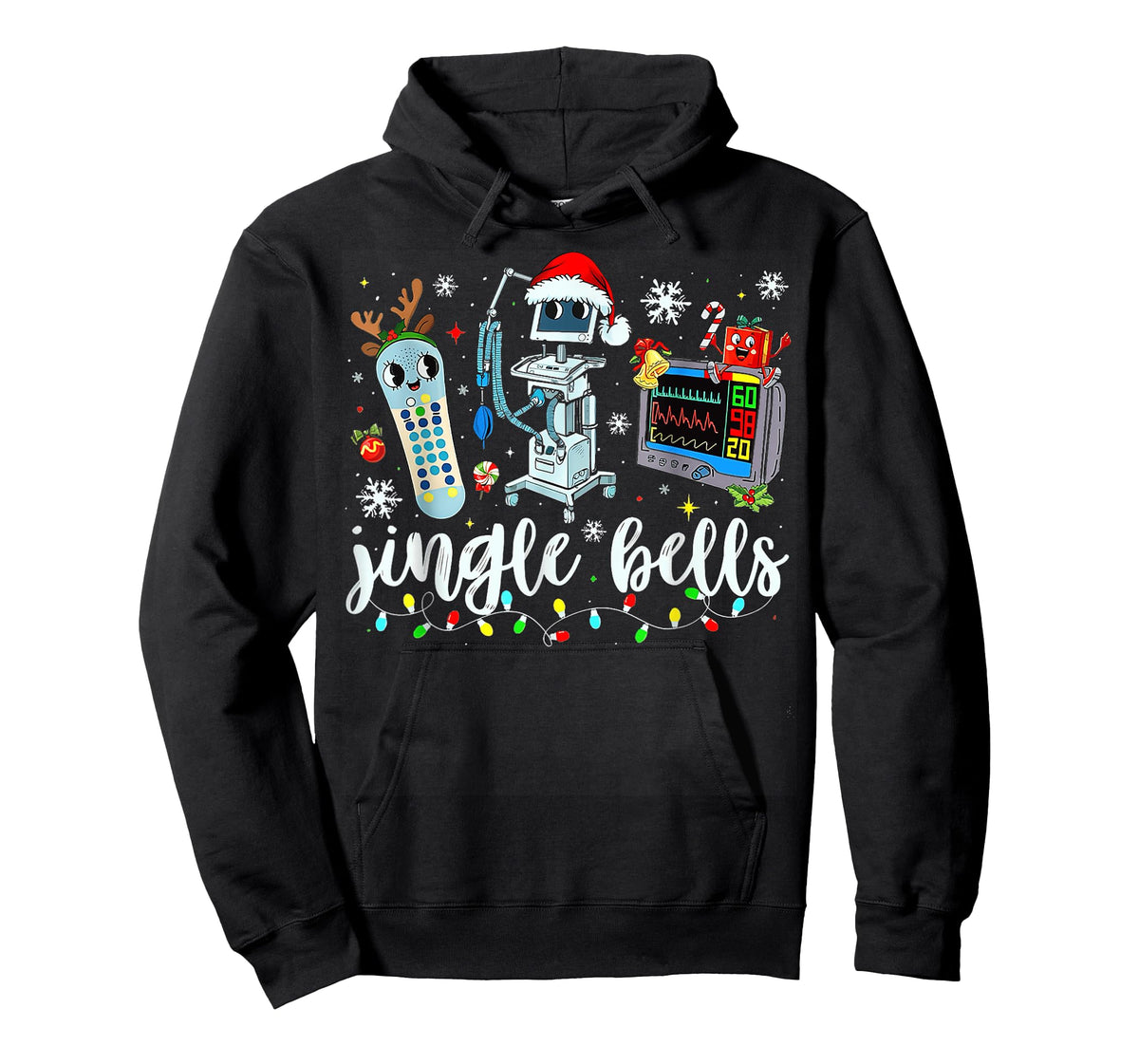 Funny Jingle Bells Telemetry Nurse Christmas Tech Nursing T-Shirt