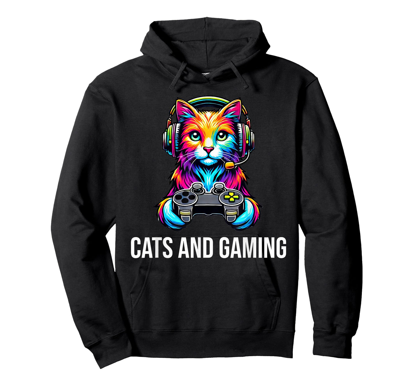 Cats And Gaming Funny Cat Lover Gamer Video Games T-Shirt
