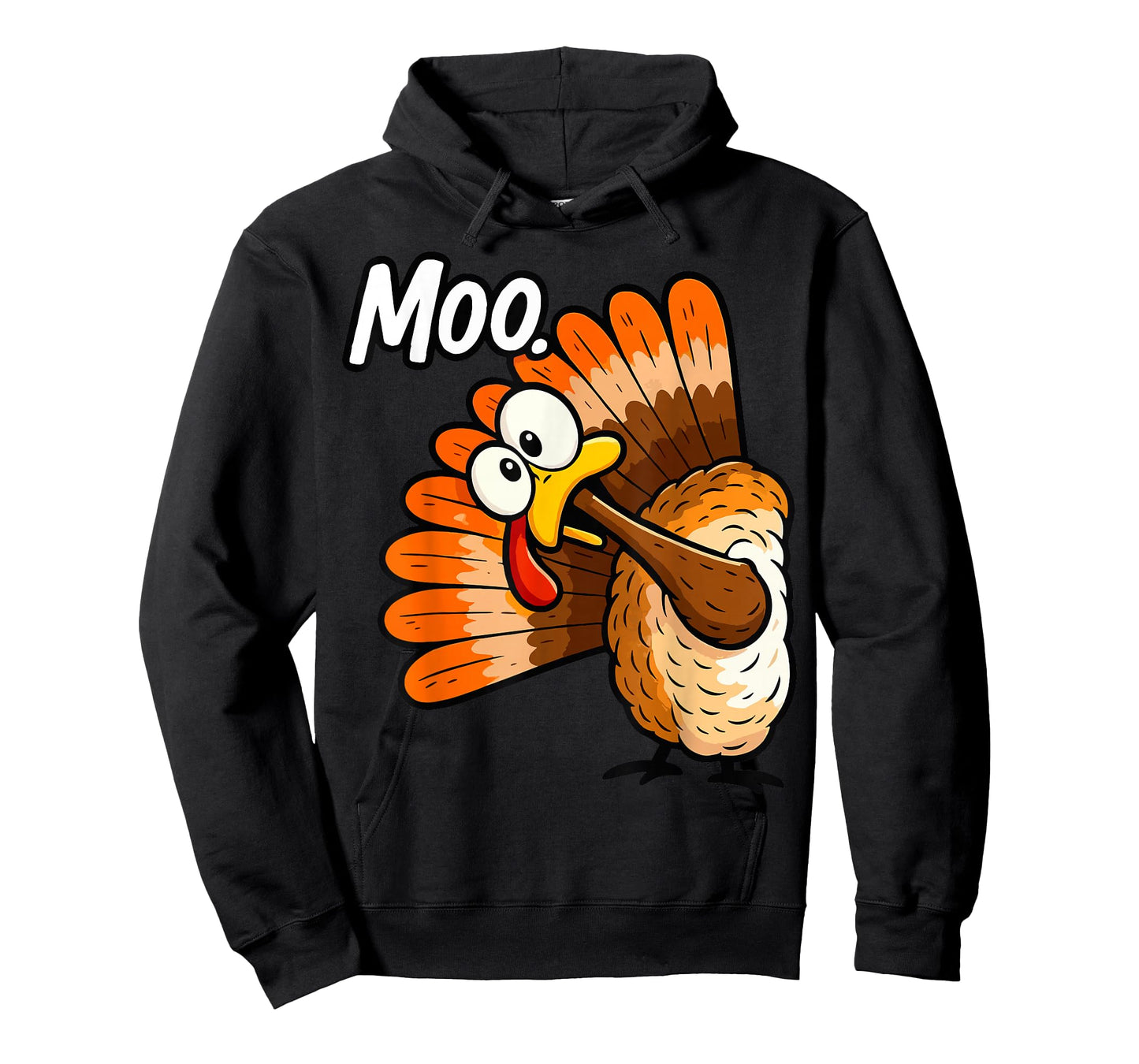Funny Turkey Moo Thanksgiving Humor Fall Men Women Kids T-Shirt