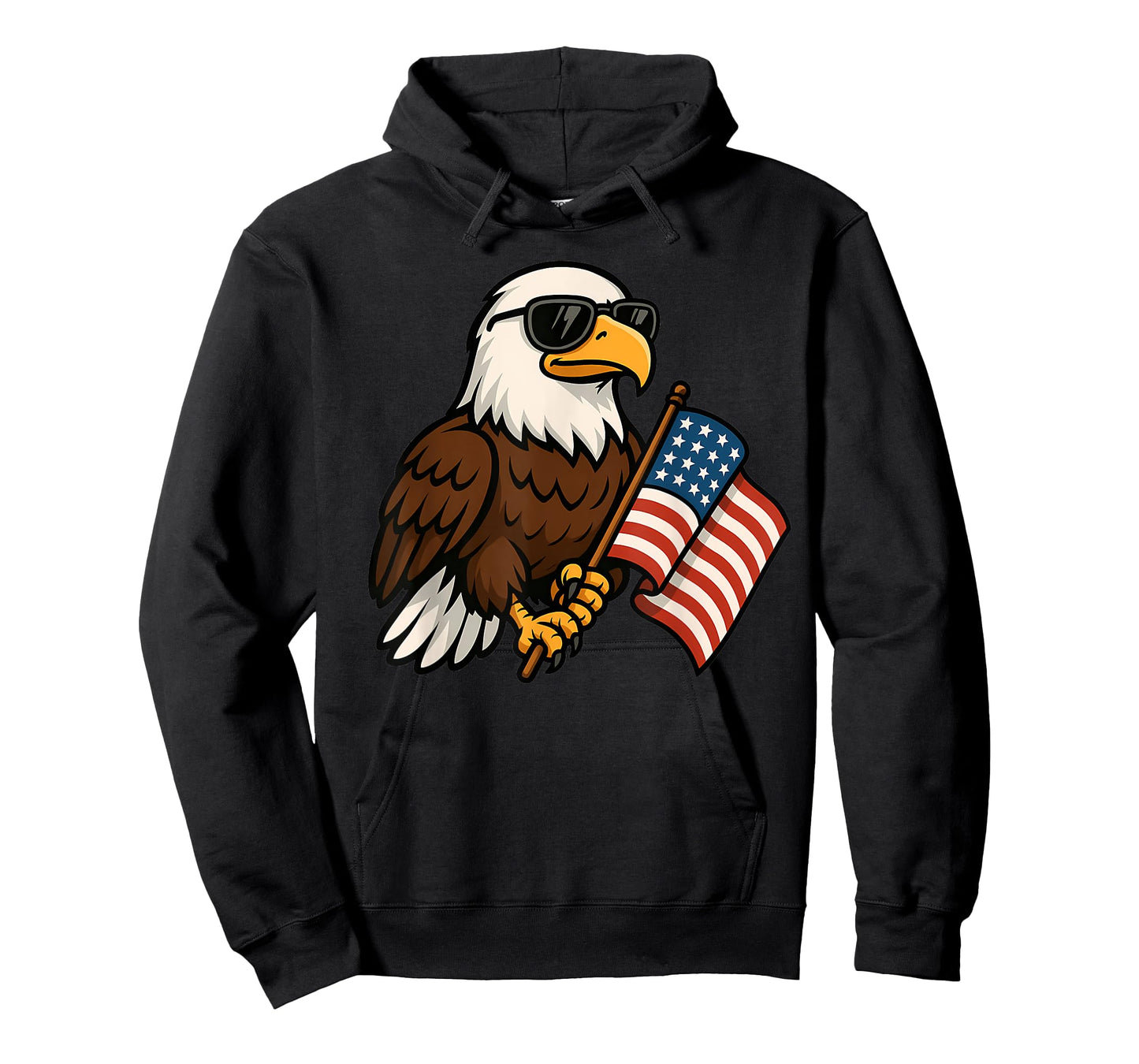 Bald Eagle with Flag Patriotic 4th of July 1776 T-Shirt