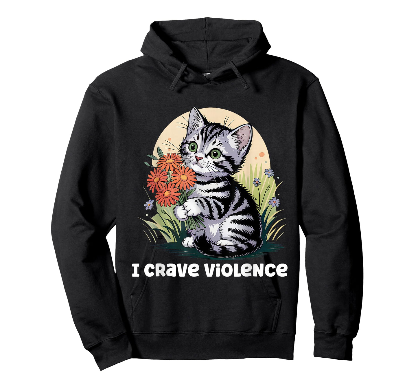 I Crave Violence Funny Cat Meme T-Shirt