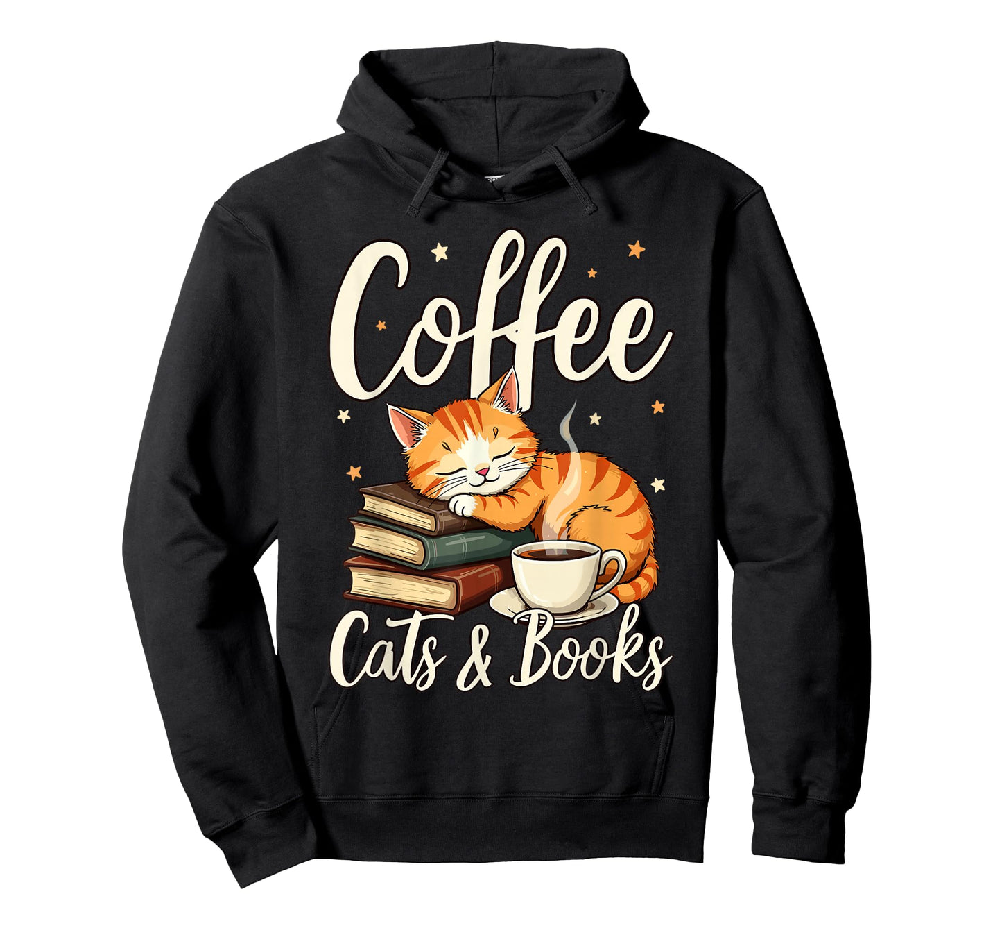 Coffee Cats And Books Lover, For Women & Men, Funny Coffee T-Shirt