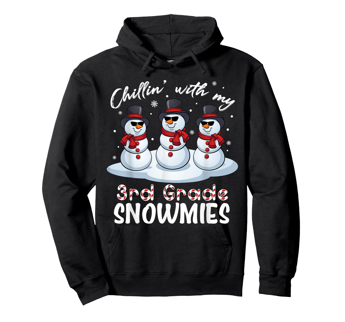 Chillin With My 3rd Grade Snowmies Teacher Xmas Pajamas T-Shirt for Men Women