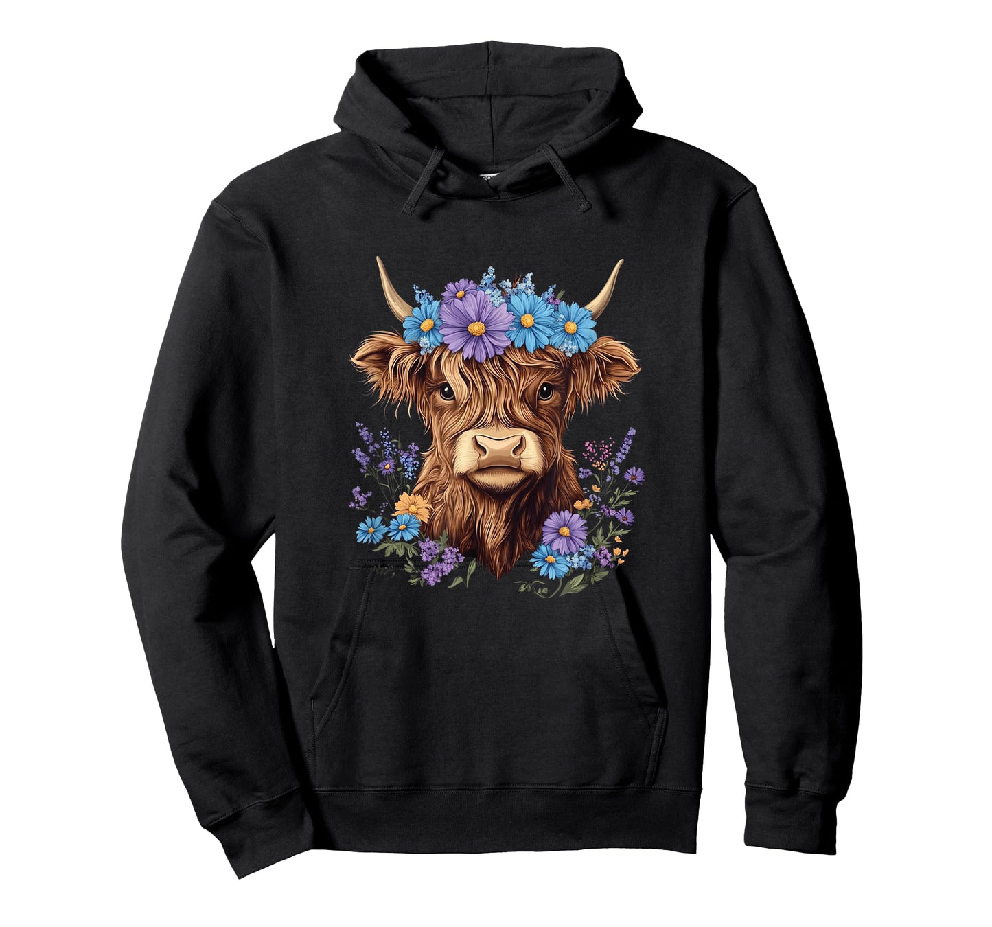 Cow Scottish Highland Cow Western Flower Farm Farmer Women T-Shirt